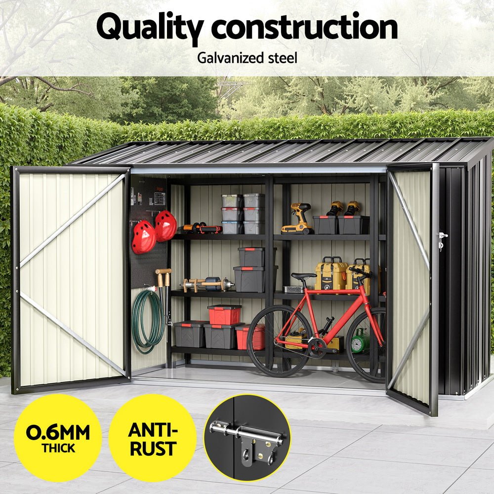 Garden Shed 2.22x0.91M Bike Sheds Outdoor Storage Tool Workshop House Shelter Double Door - Home & Garden > Storage > Sheds - Rivercity House & Home Co. (ABN 18 642 972 209) - Affordable Modern Furniture Australia
