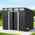 Garden Shed 2.38x1.99m Outdoor Storage Workshop with Lock - Grey