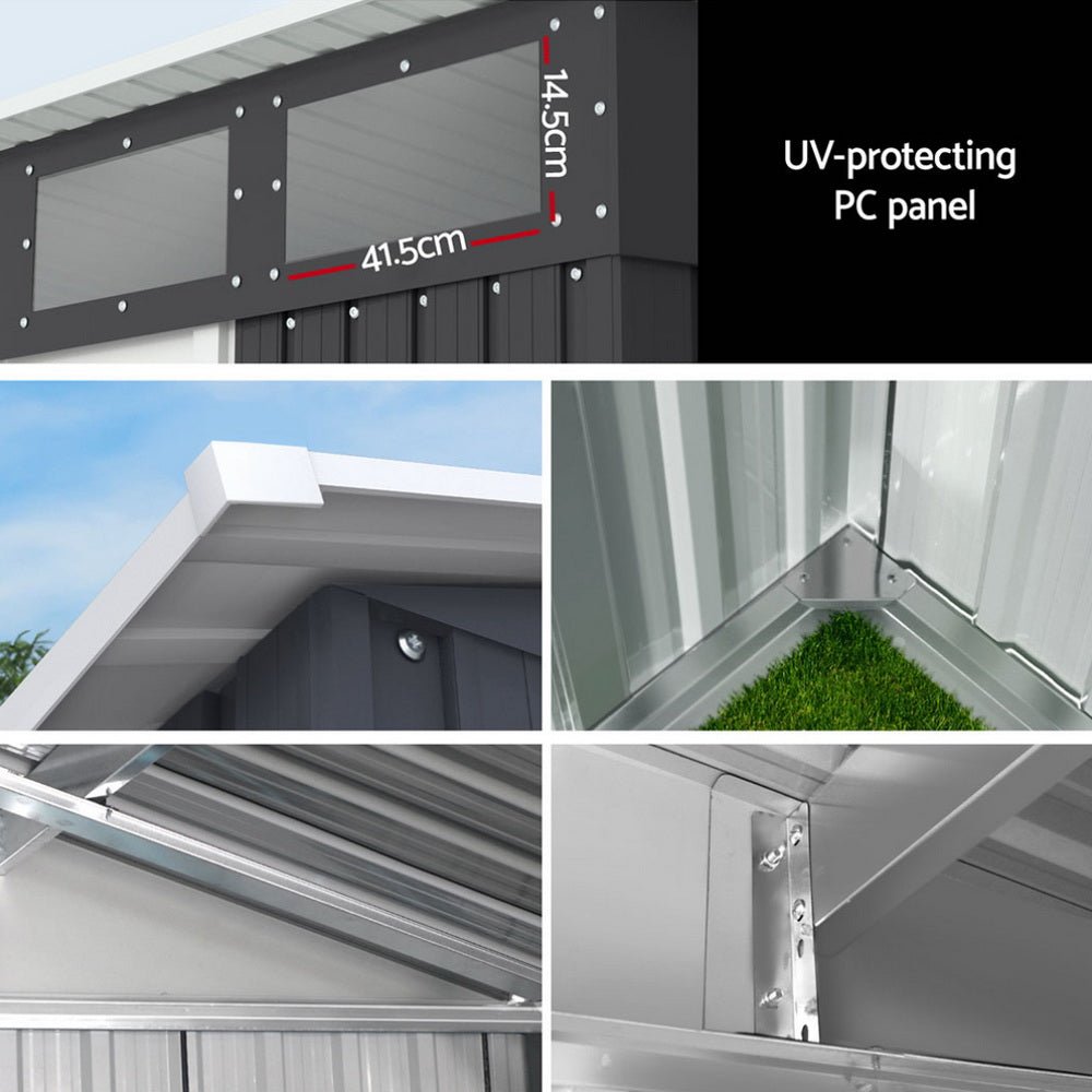 Garden Shed 2.38x1.99M Outdoor Storage Tool Workshop House Shelter - Home & Garden > Storage > Sheds - Rivercity House & Home Co. (ABN 18 642 972 209) - Affordable Modern Furniture Australia