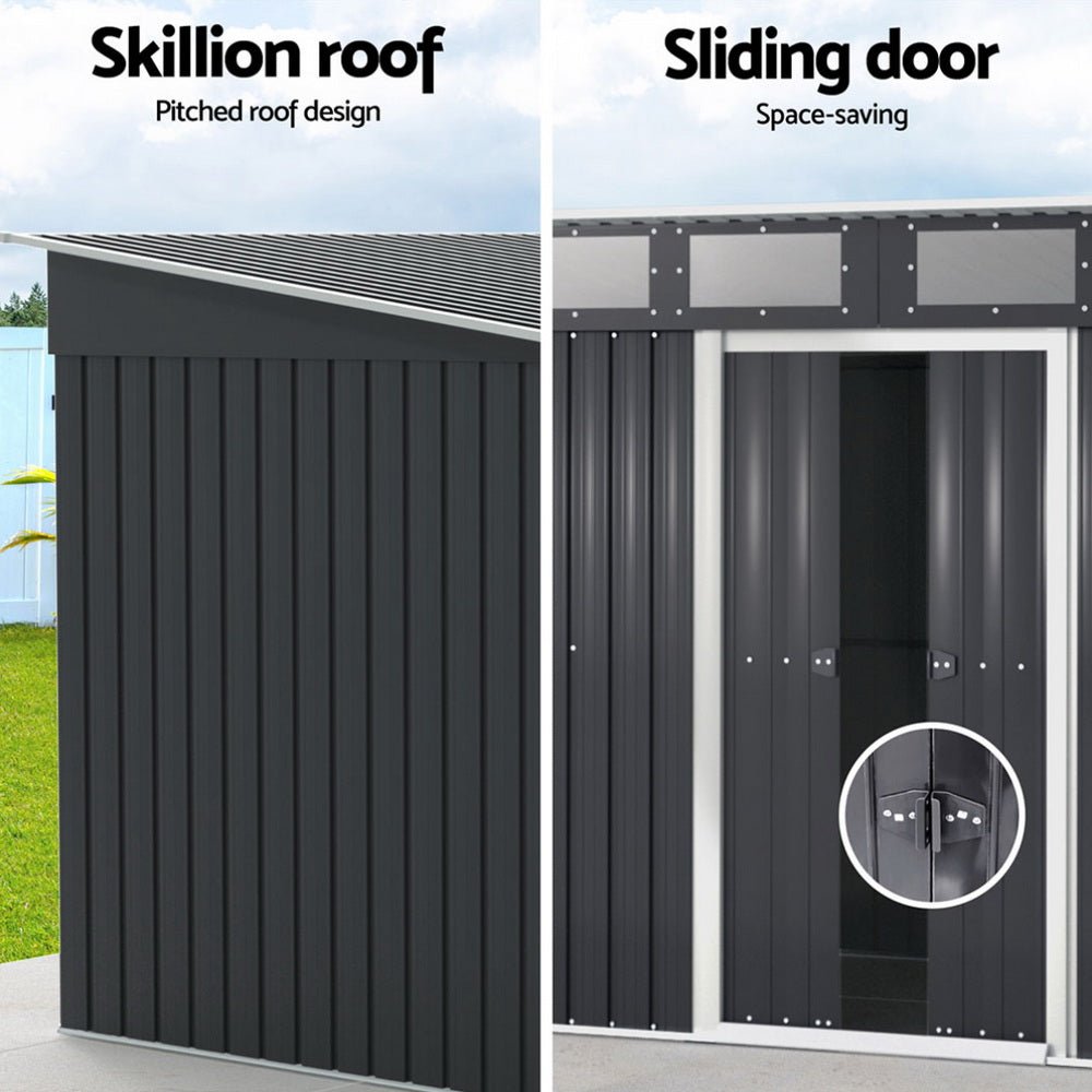 Garden Shed 2.38x1.99M Outdoor Storage Tool Workshop House Shelter - Home & Garden > Storage > Sheds - Rivercity House & Home Co. (ABN 18 642 972 209) - Affordable Modern Furniture Australia