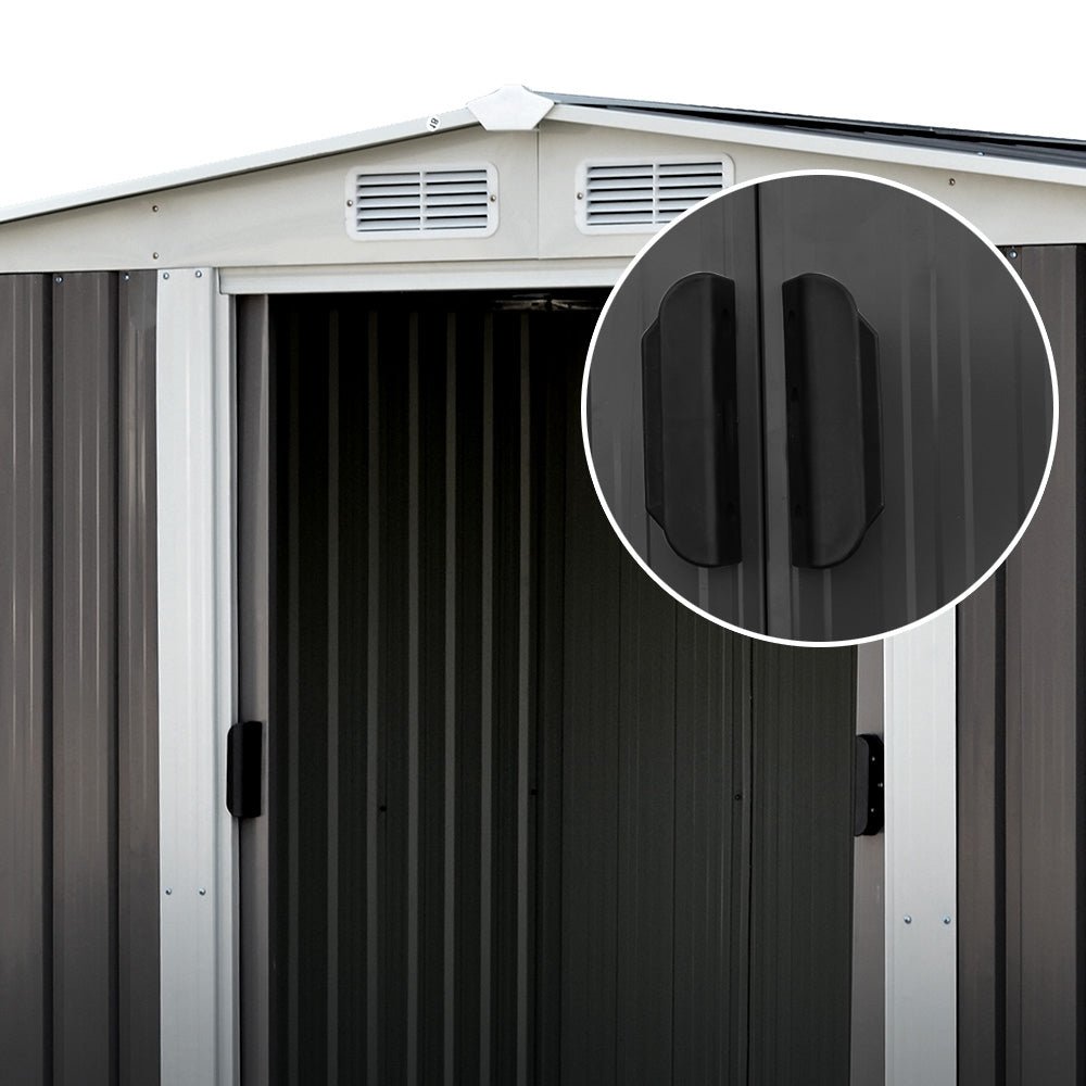 Garden Shed 2.58x2.07M Sheds Outdoor Storage Workshop Metal Shelter Sliding Door - Home & Garden > Storage > Sheds - Rivercity House & Home Co. (ABN 18 642 972 209) - Affordable Modern Furniture Australia