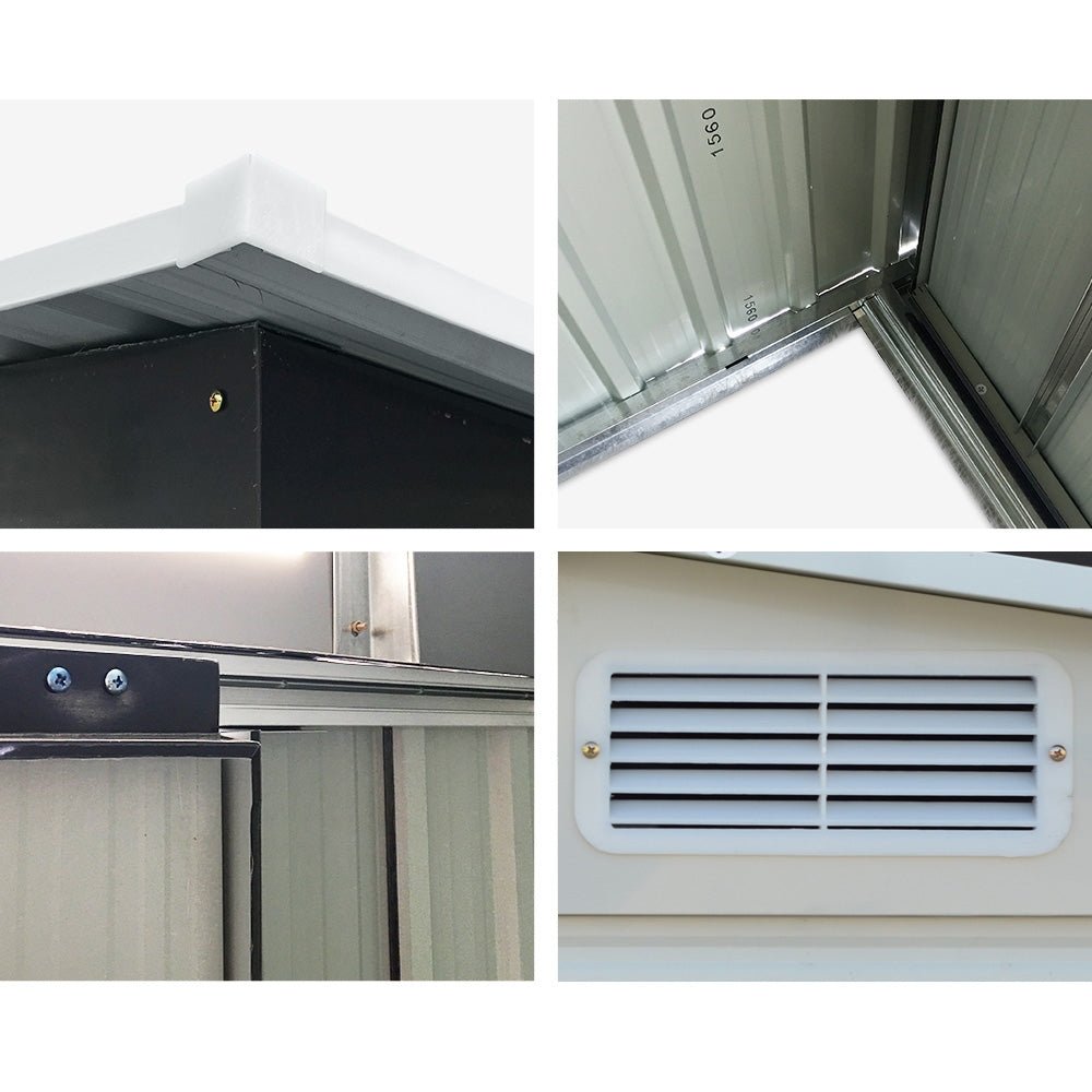 Garden Shed 2.58x2.07M Sheds Outdoor Storage Workshop Metal Shelter Sliding Door - Home & Garden > Storage > Sheds - Rivercity House & Home Co. (ABN 18 642 972 209) - Affordable Modern Furniture Australia