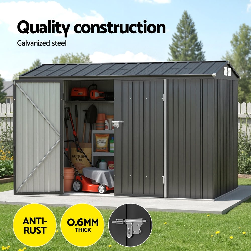 Garden Shed 3x2.18M Outdoor Storage Sheds Tool Workshop House Shelter - Home & Garden > Storage > Sheds - Rivercity House & Home Co. (ABN 18 642 972 209) - Affordable Modern Furniture Australia