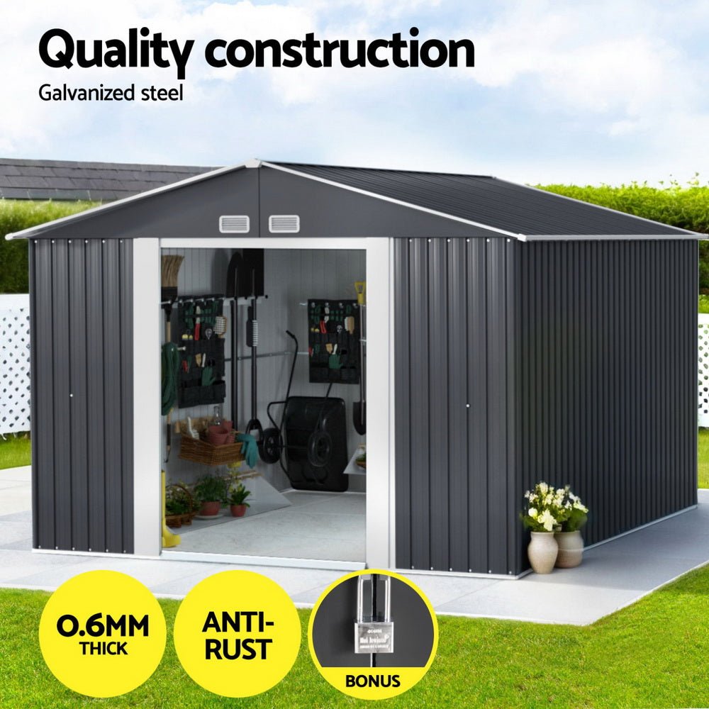 Garden Shed 3x3M Outdoor Storage Tool Workshop House Shelter - Home & Garden > Storage > Sheds - Rivercity House & Home Co. (ABN 18 642 972 209) - Affordable Modern Furniture Australia