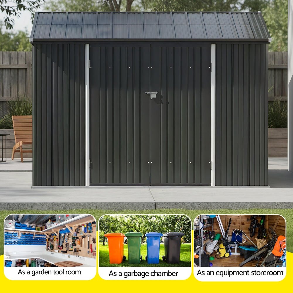 Garden Shed Galvanised Steel 3.05x1.5M Outdoor Storage Shed Workshop House Shelter - Home & Garden > Storage > Sheds - Rivercity House & Home Co. (ABN 18 642 972 209) - Affordable Modern Furniture Australia