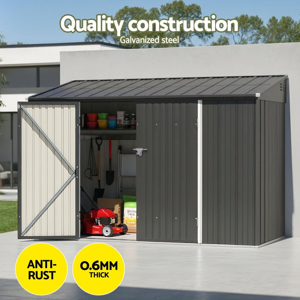 Garden Shed Galvanised Steel 3.05x1.5M Outdoor Storage Shed Workshop House Shelter - Home & Garden > Storage > Sheds - Rivercity House & Home Co. (ABN 18 642 972 209) - Affordable Modern Furniture Australia