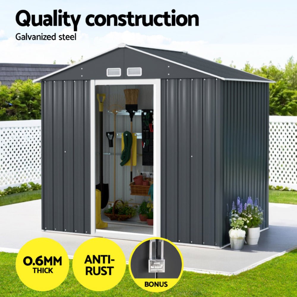 Garden Shed Outdoor Storage 2.15x1.3M Tool Workshop House Shelter Sliding Door - Home & Garden > Storage > Sheds - Rivercity House & Home Co. (ABN 18 642 972 209) - Affordable Modern Furniture Australia