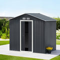 Garden Shed 2.15x1.3M Outdoor Storage Tool Workshop with Sliding Door - Grey