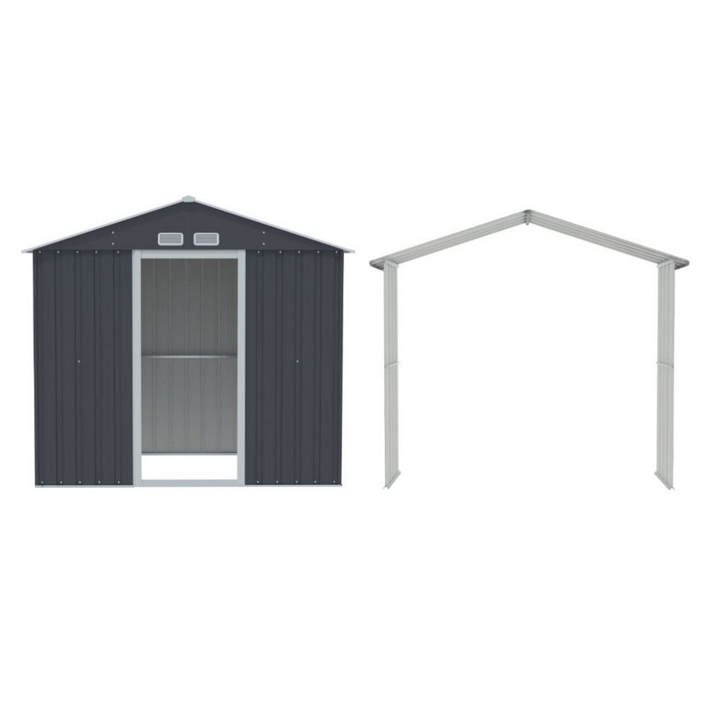 Garden Shed Outdoor Storage 2.15x1.74M Tool Workshop House w/Extension Kit - Home & Garden > Storage > Sheds - Rivercity House & Home Co. (ABN 18 642 972 209) - Affordable Modern Furniture Australia