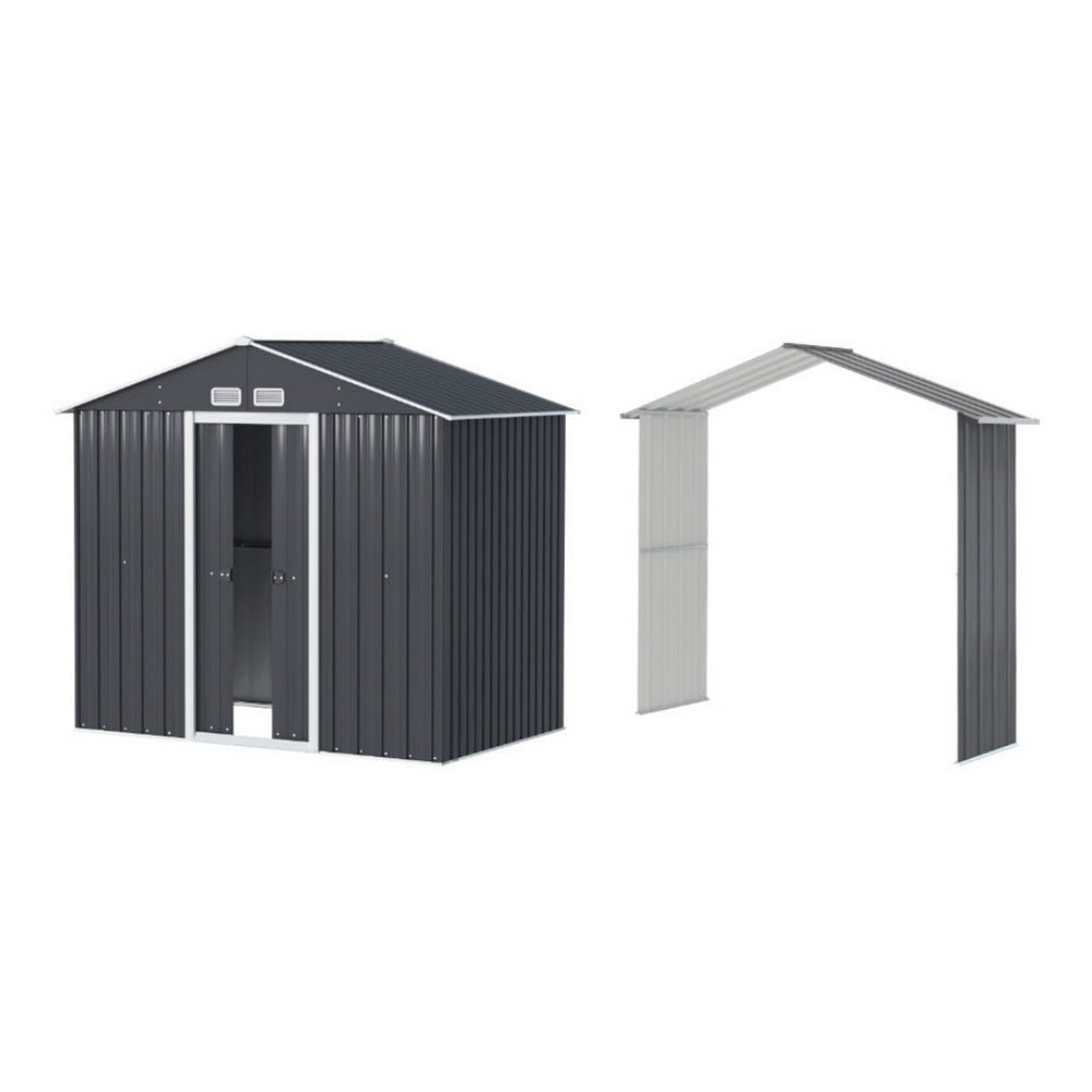 Garden Shed Outdoor Storage 2.15x1.74M Tool Workshop House w/Extension Kit - Home & Garden > Storage > Sheds - Rivercity House & Home Co. (ABN 18 642 972 209) - Affordable Modern Furniture Australia