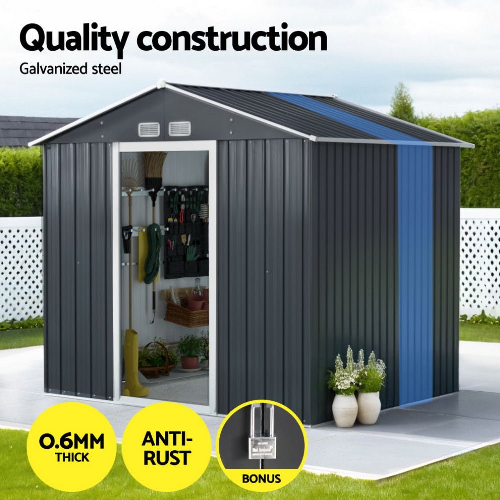 Garden Shed Outdoor Storage 2.15x1.74M Tool Workshop House w/Extension Kit - Home & Garden > Storage > Sheds - Rivercity House & Home Co. (ABN 18 642 972 209) - Affordable Modern Furniture Australia