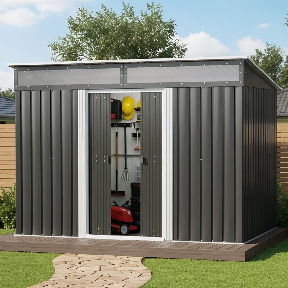 Garden Shed Outdoor Storage 2.60x1.95M Tool Sheds Workshop House Shelter - Home & Garden > Storage > Sheds - Rivercity House & Home Co. (ABN 18 642 972 209) - Affordable Modern Furniture Australia