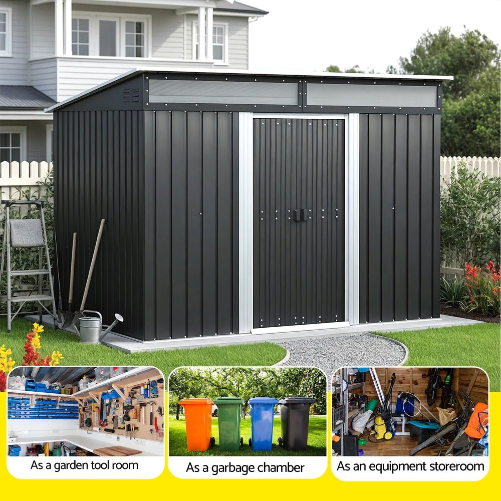 Garden Shed Outdoor Storage 2.60x1.95M Tool Sheds Workshop House Shelter - Home & Garden > Storage > Sheds - Rivercity House & Home Co. (ABN 18 642 972 209) - Affordable Modern Furniture Australia