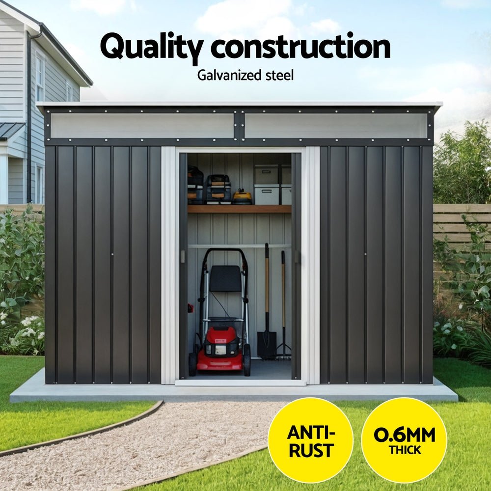 Garden Shed Outdoor Storage 2.60x1.95M Tool Sheds Workshop House Shelter - Home & Garden > Storage > Sheds - Rivercity House & Home Co. (ABN 18 642 972 209) - Affordable Modern Furniture Australia