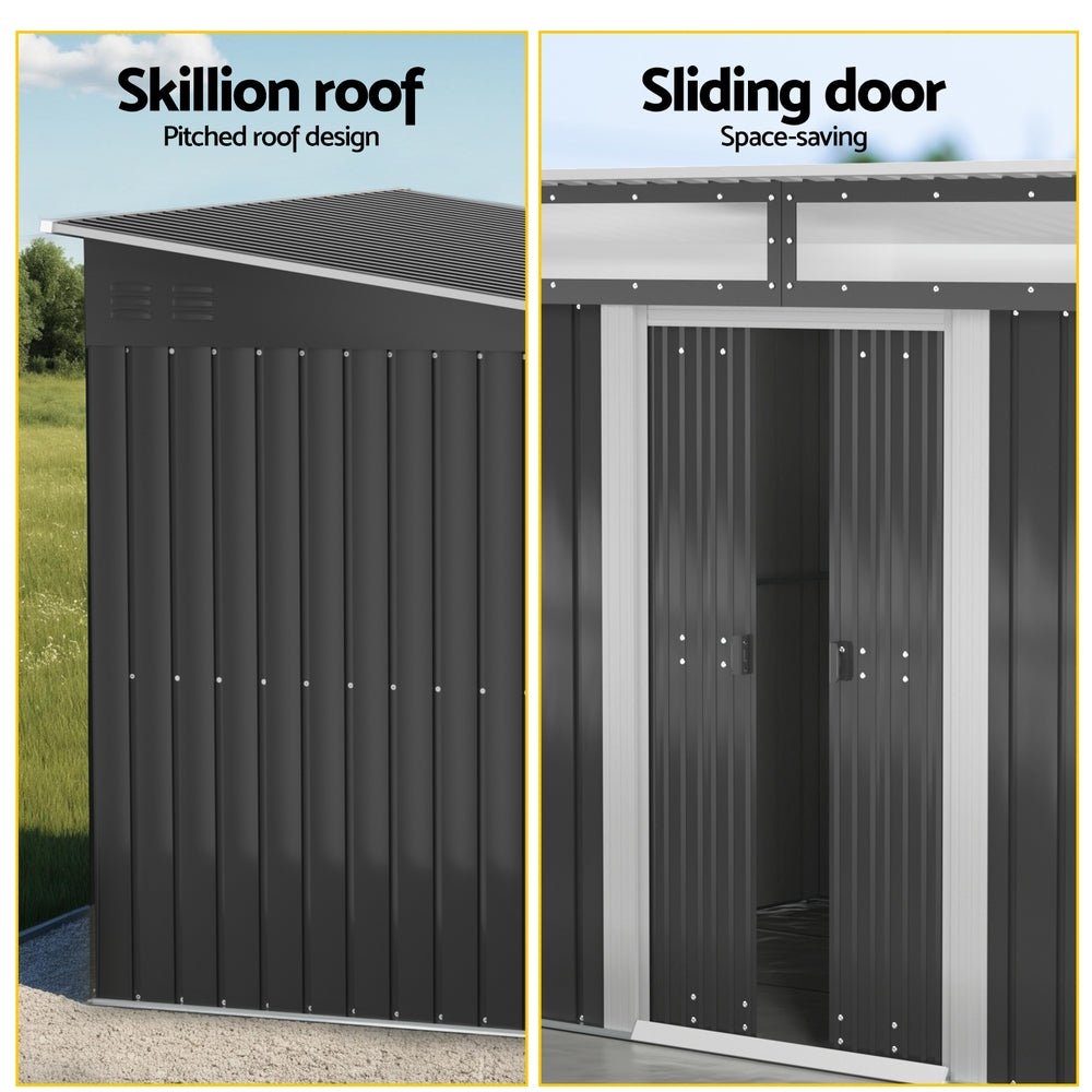 Garden Shed Outdoor Storage 2.60x1.95M Tool Sheds Workshop House Shelter - Home & Garden > Storage > Sheds - Rivercity House & Home Co. (ABN 18 642 972 209) - Affordable Modern Furniture Australia