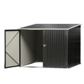 Metal Garden Shed 2.06x1.96m Outdoor Storage Tool Workshop - Black
