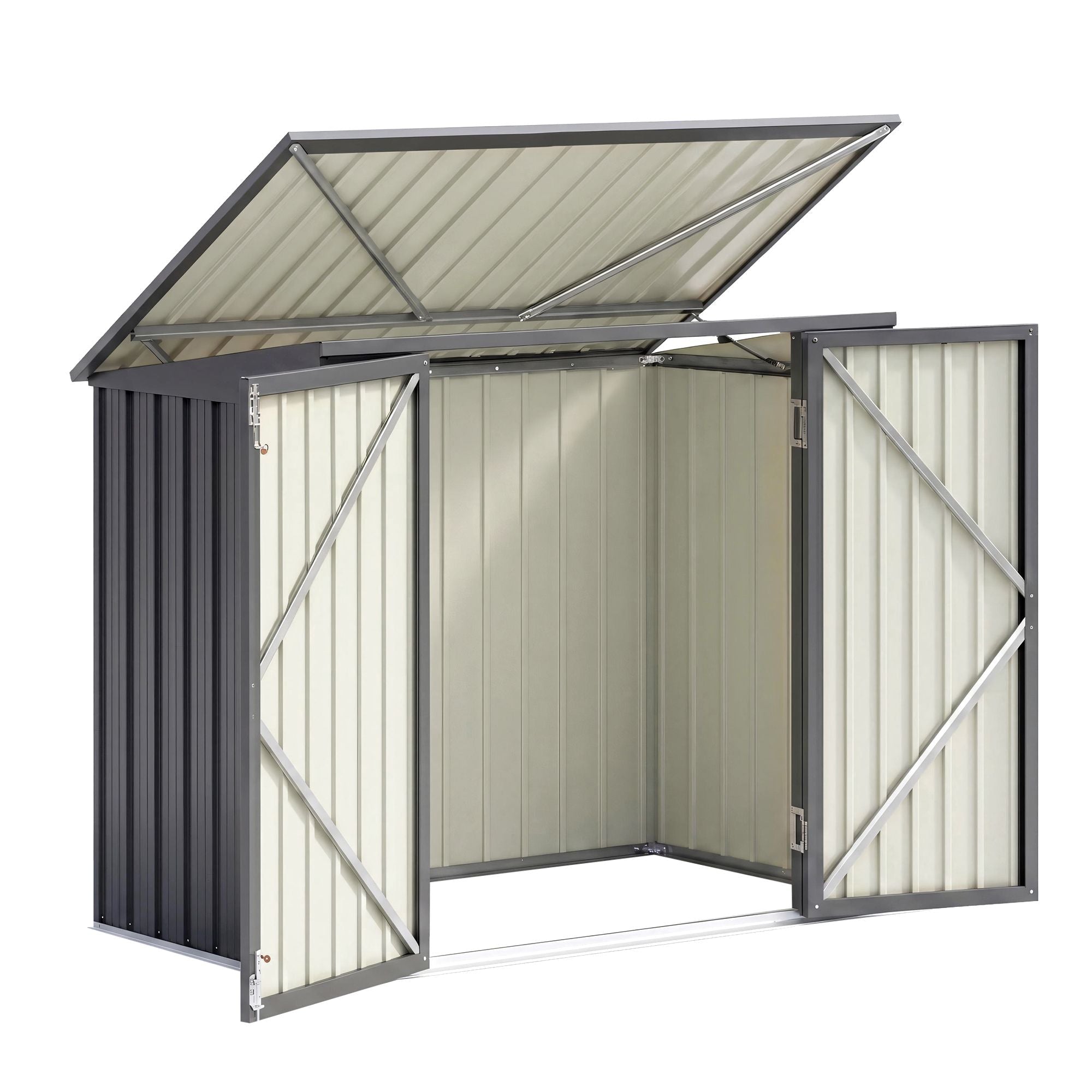 Garden Shed Wheelie Bin Storage Enclosure Outdoor Lockable Steel Cabinet - Home & Garden > Storage > Sheds - Rivercity House & Home Co. (ABN 18 642 972 209) - Affordable Modern Furniture Australia