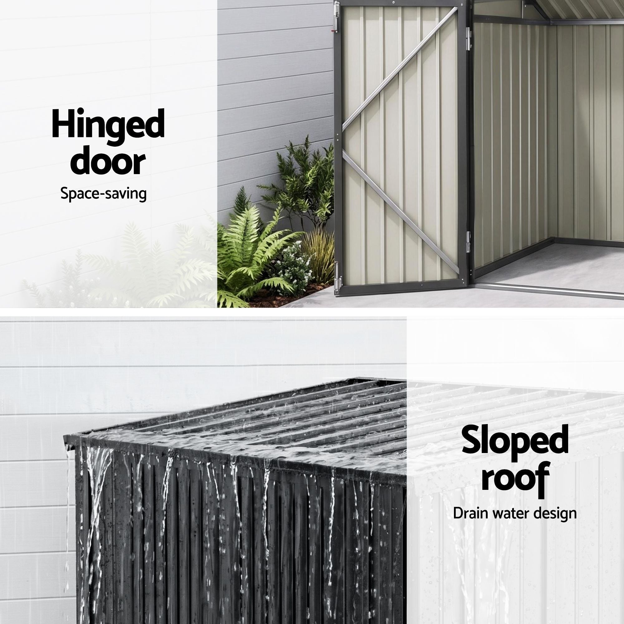 Garden Shed Wheelie Bin Storage Enclosure Outdoor Lockable Steel Cabinet - Home & Garden > Storage > Sheds - Rivercity House & Home Co. (ABN 18 642 972 209) - Affordable Modern Furniture Australia