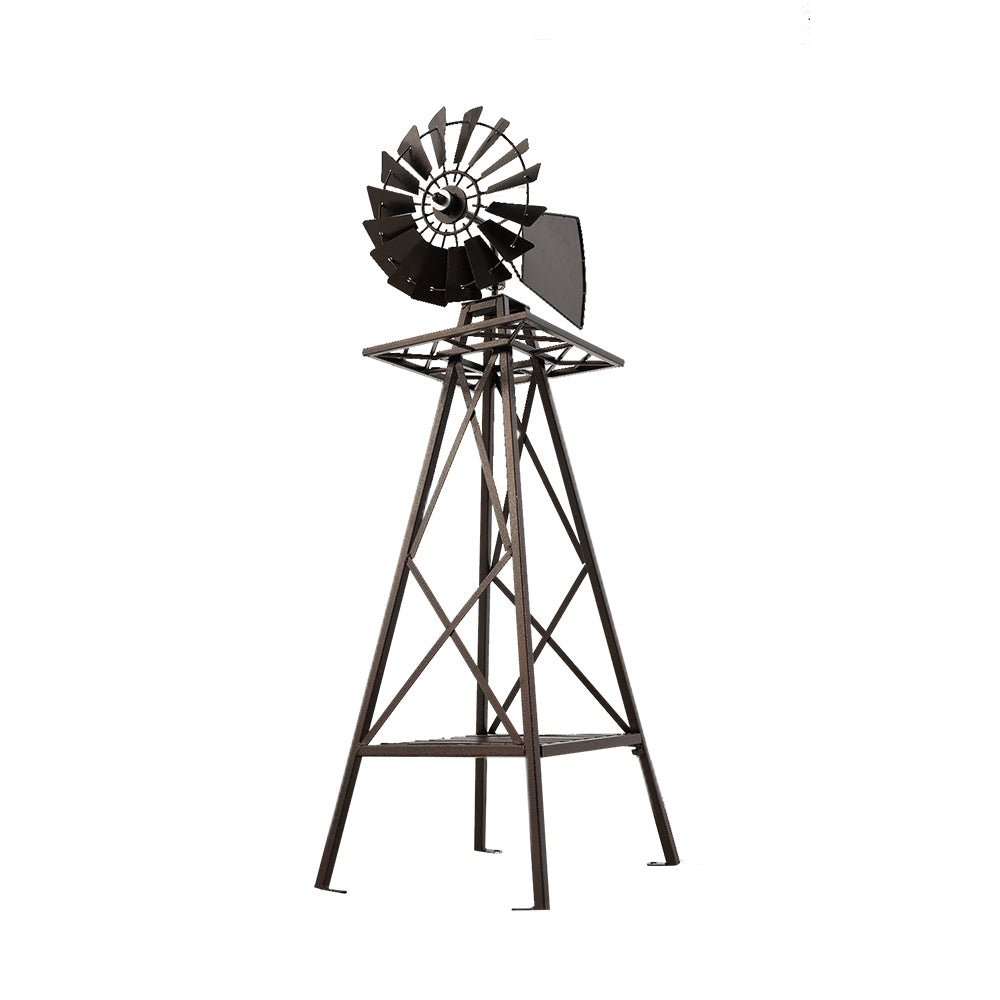 Garden Windmill 120cm Metal Ornaments Outdoor Decor Ornamental Wind Mill - Home & Garden > Decor > Garden Ornaments - Rivercity House & Home Co. (ABN 18 642 972 209) - Affordable Modern Furniture Australia