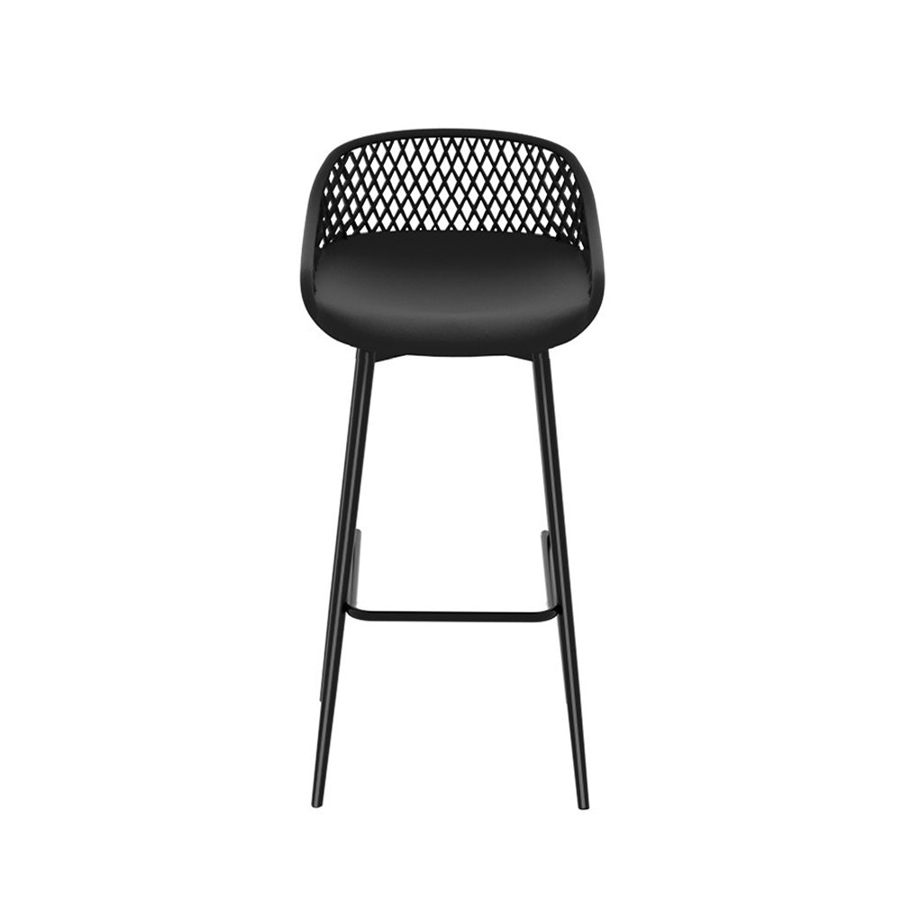 Gardeon 2PC Outdoor Bar Stools Plastic Metal Dining Chair Patio Furniture Garden - Furniture > Outdoor - Rivercity House & Home Co. (ABN 18 642 972 209) - Affordable Modern Furniture Australia