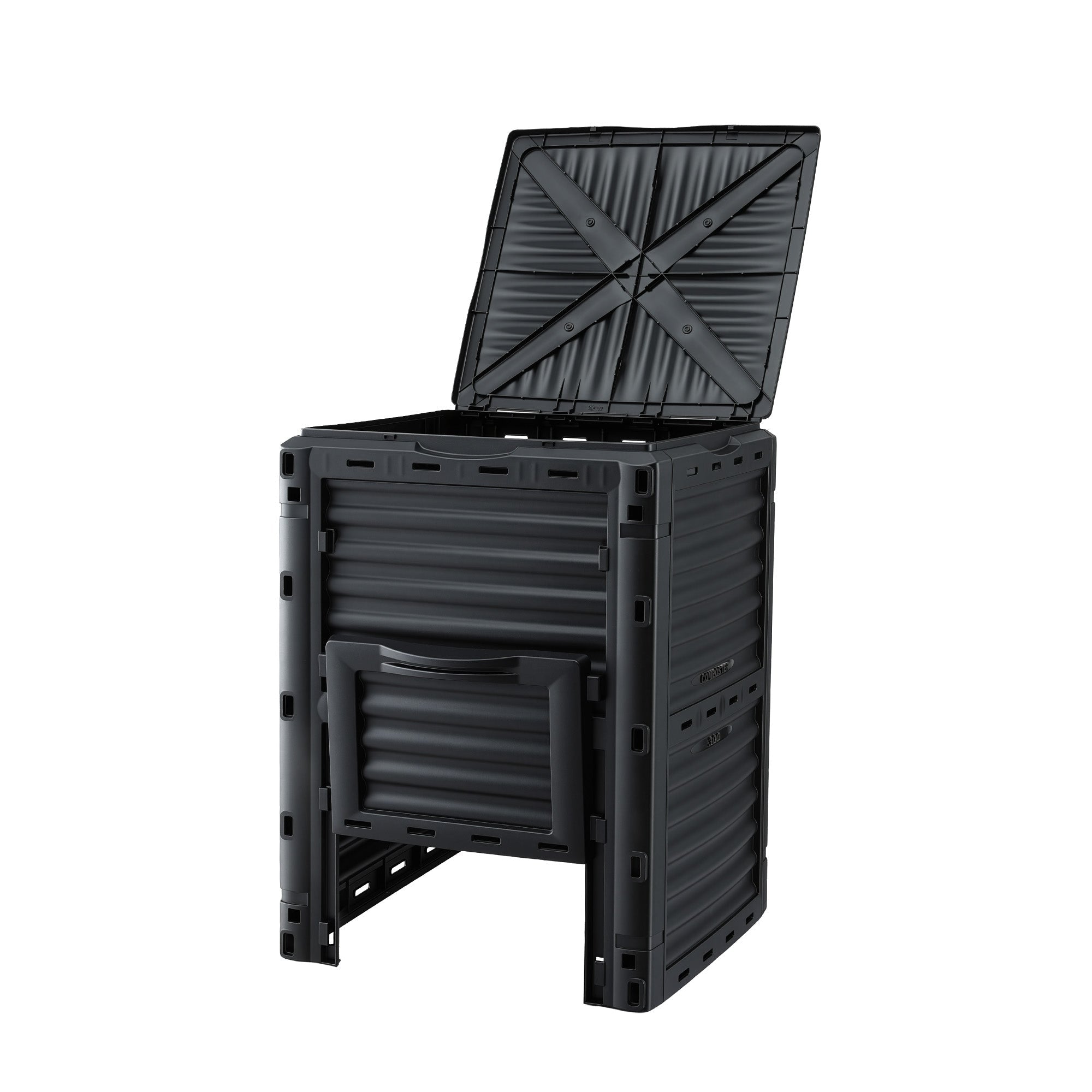 Gardeon Compost Bin 300L Heavy - Duty Black Outdoor Composter with Top Lid Bottom Door - Home & Garden > Garden Tools > Gardening Accessories - Rivercity House & Home Co. (ABN 18 642 972 209) - Affordable Modern Furniture Australia