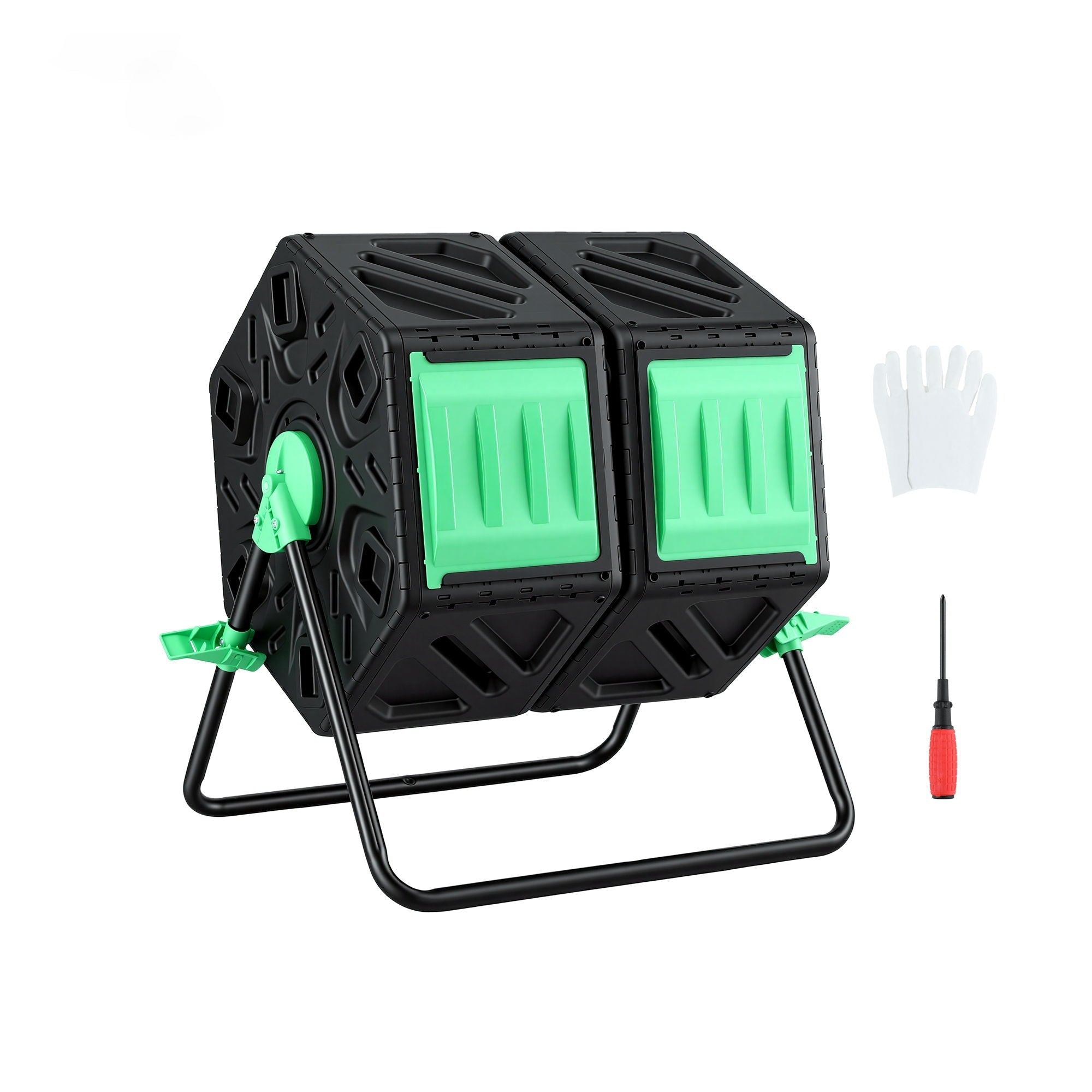 Gardeon Compost Bin Dual - Chamber 130L Composter Tumbler Rotating Garden Recycle Food Waste - Home & Garden > Garden Tools > Gardening Accessories - Rivercity House & Home Co. (ABN 18 642 972 209) - Affordable Modern Furniture Australia