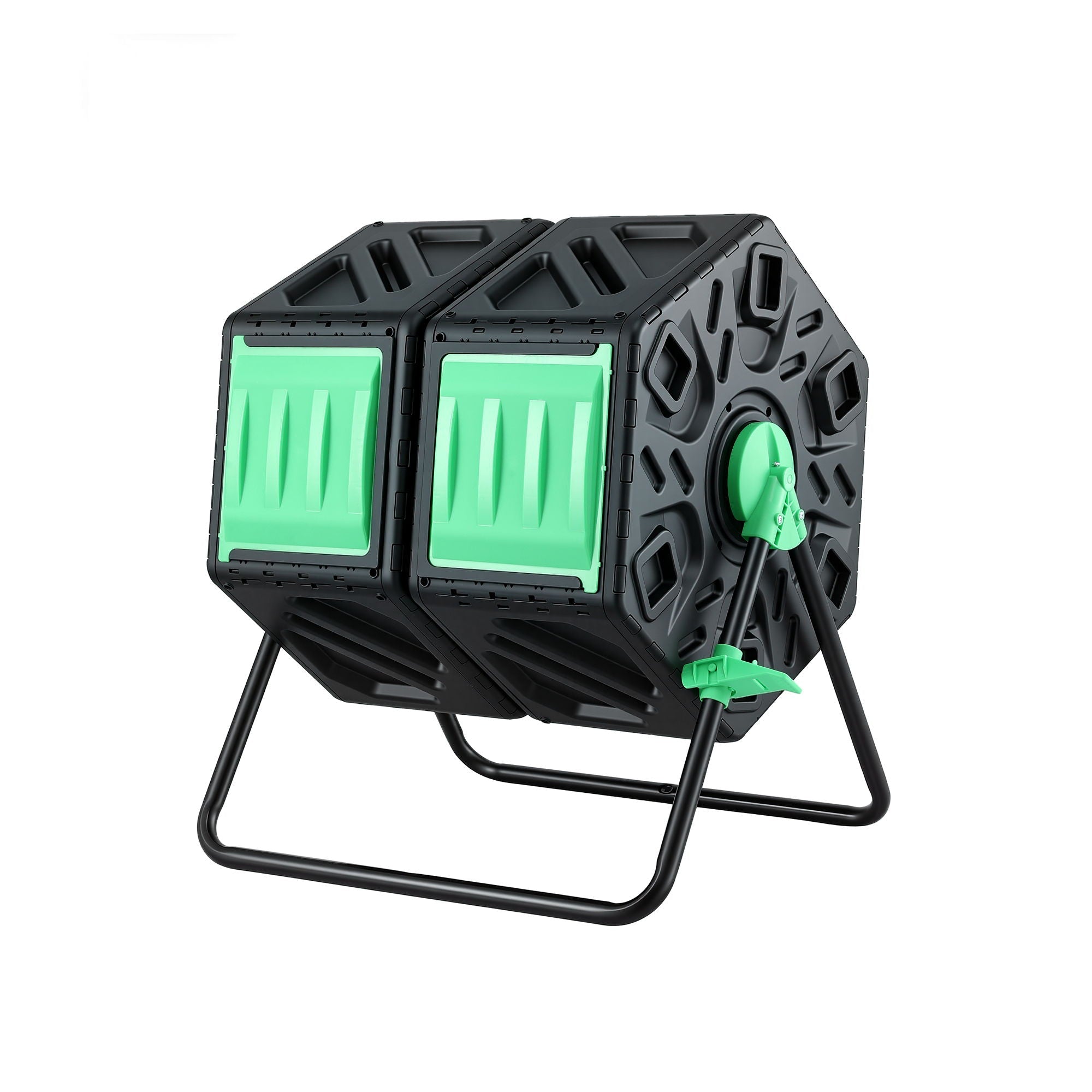 Gardeon Compost Bin Dual - Chamber 130L Composter Tumbler Rotating Garden Recycle Food Waste - Home & Garden > Garden Tools > Gardening Accessories - Rivercity House & Home Co. (ABN 18 642 972 209) - Affordable Modern Furniture Australia