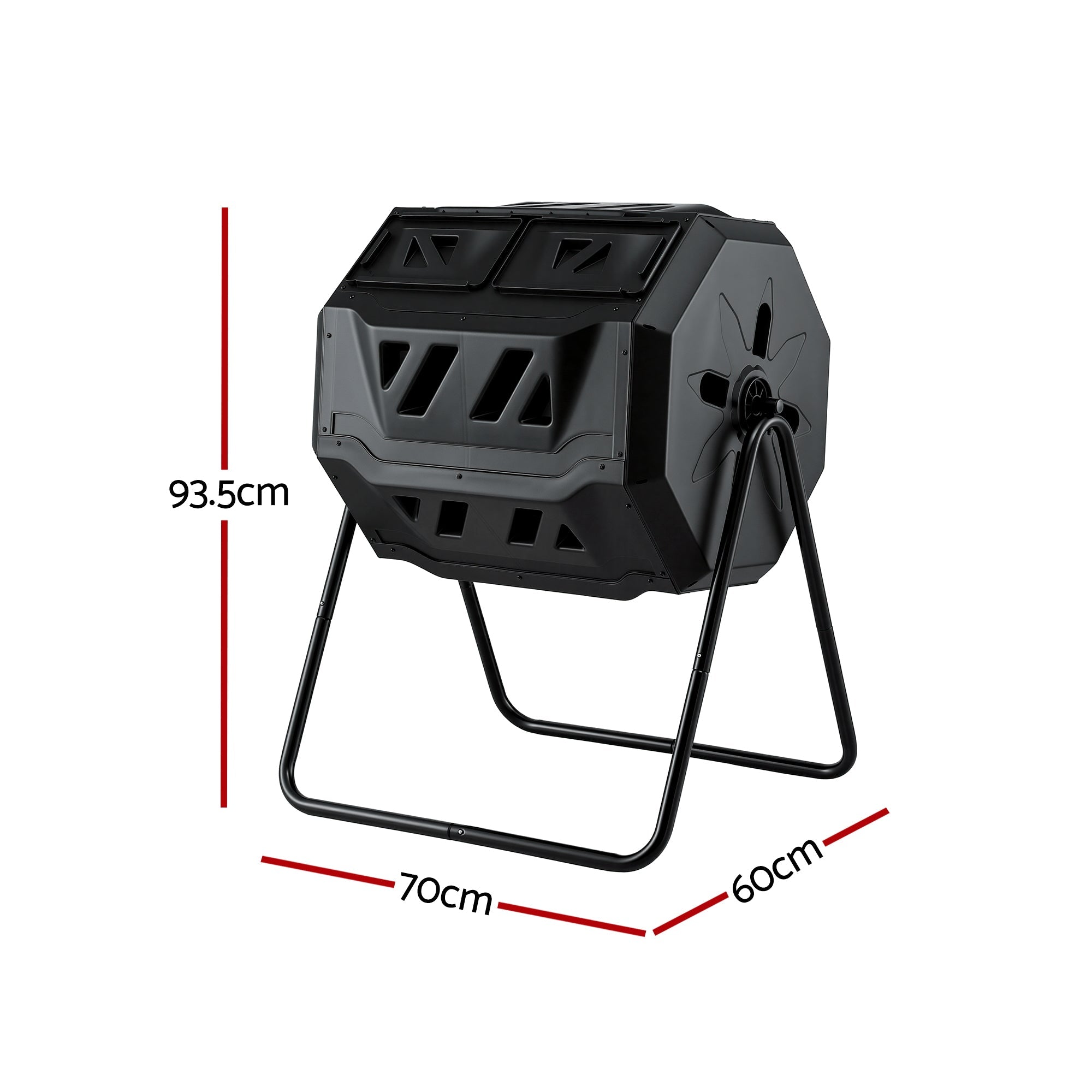 Gardeon Compost Bin Dual - Chamber 160L Composter Tumbler Rotating Garden Recycle Food Waste - Home & Garden > Garden Tools > Gardening Accessories - Rivercity House & Home Co. (ABN 18 642 972 209) - Affordable Modern Furniture Australia