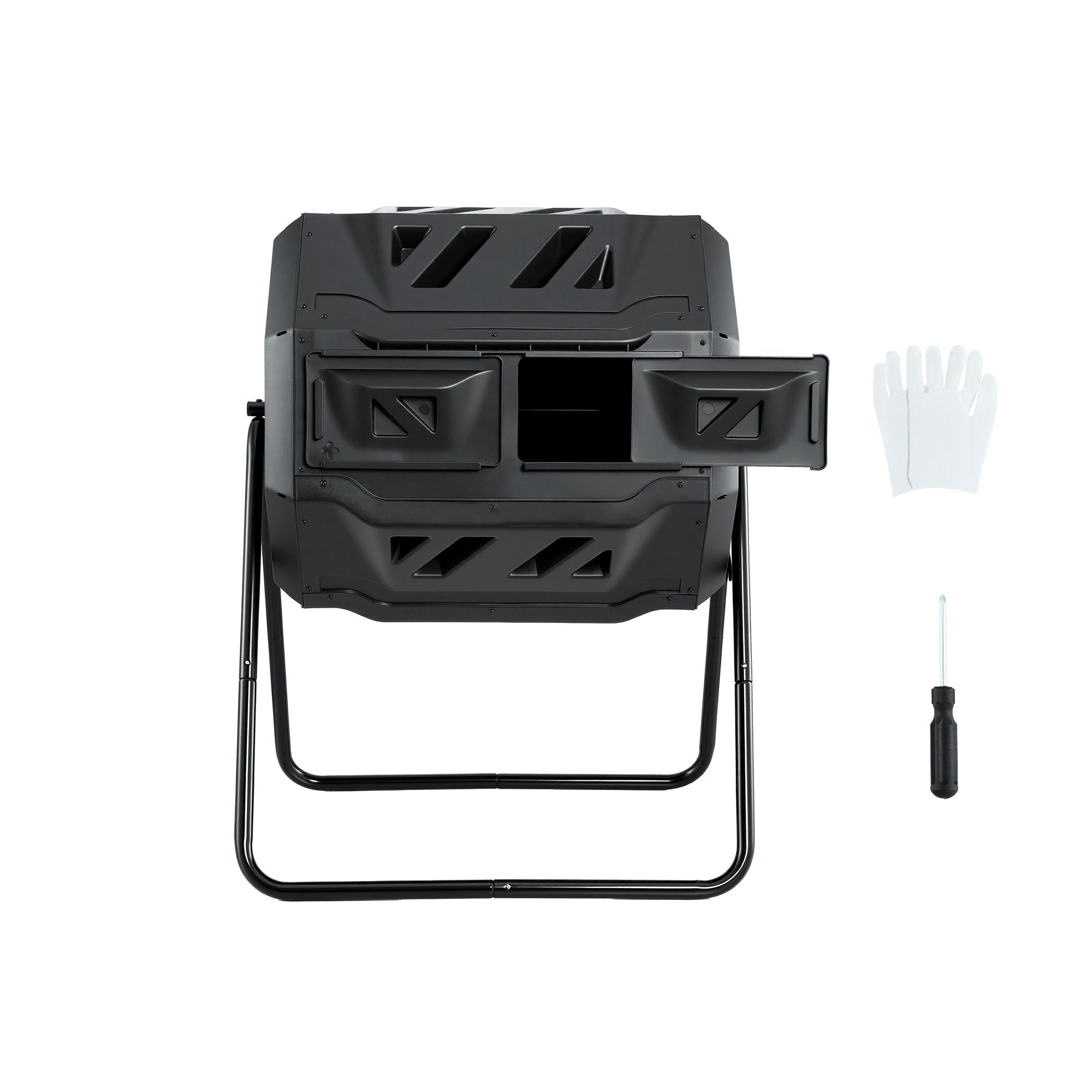 Gardeon Compost Bin Dual - Chamber 160L Composter Tumbler Rotating Garden Recycle Food Waste - Home & Garden > Garden Tools > Gardening Accessories - Rivercity House & Home Co. (ABN 18 642 972 209) - Affordable Modern Furniture Australia