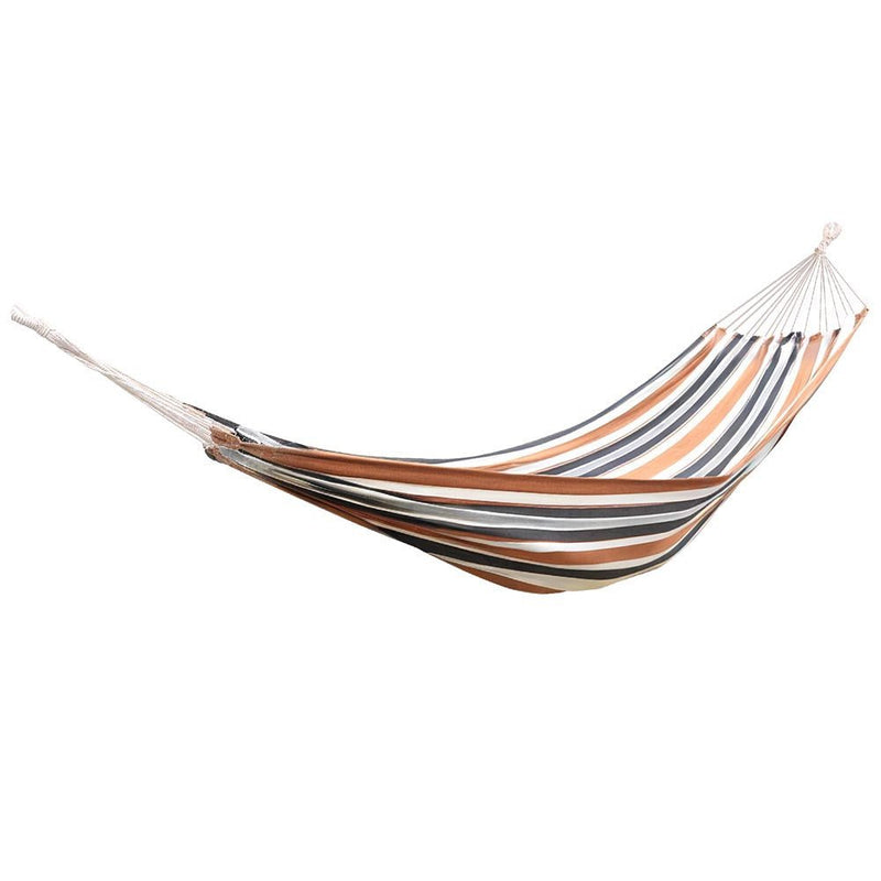 Gardeon Hammock Bed Outdoor Camping Hammocks Beige Grey - Home & Garden > Hammocks > Hammocks & Accessories - Rivercity House & Home Co. (ABN 18 642 972 209) - Affordable Modern Furniture Australia