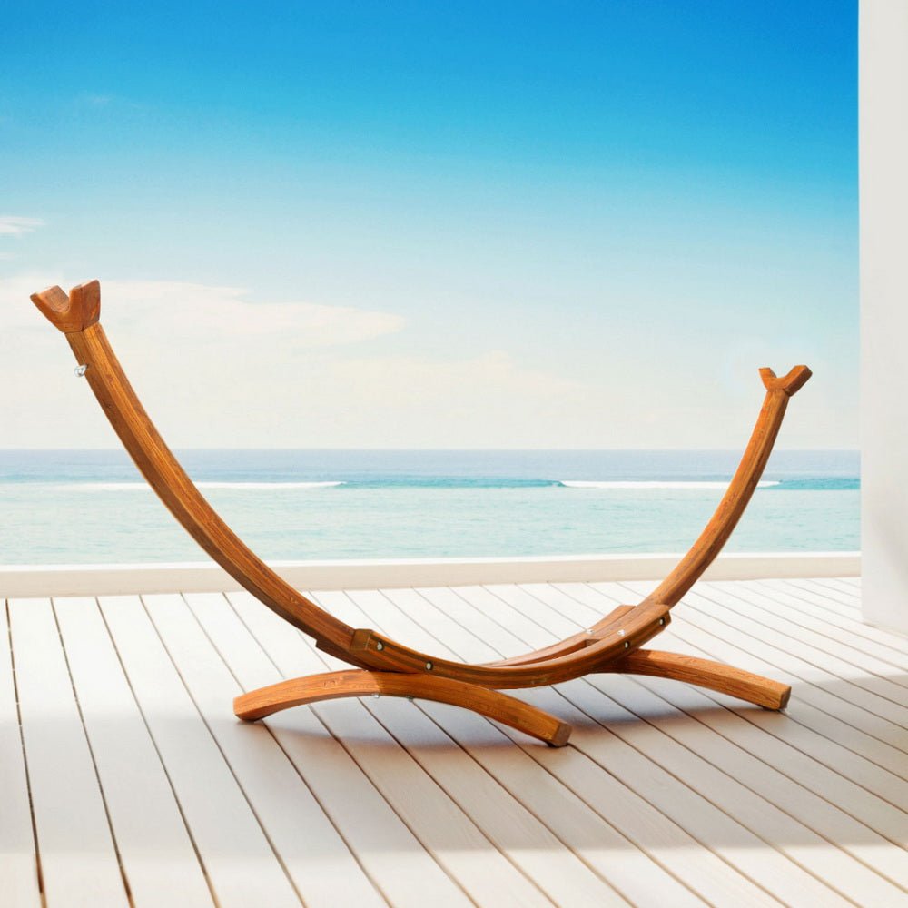 Gardeon Hammock Bed Stand Larch Wood 315cm Length - Home & Garden > Hammocks > Hammocks & Accessories - Rivercity House & Home Co. (ABN 18 642 972 209) - Affordable Modern Furniture Australia