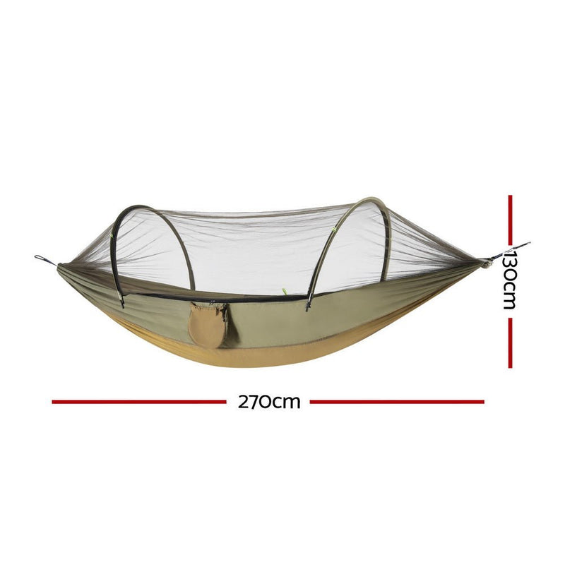 Gardeon Hammock Chair Metal Stand Outdoor Furniture Black - Home & Garden > Hammocks - Rivercity House & Home Co. (ABN 18 642 972 209) - Affordable Modern Furniture Australia