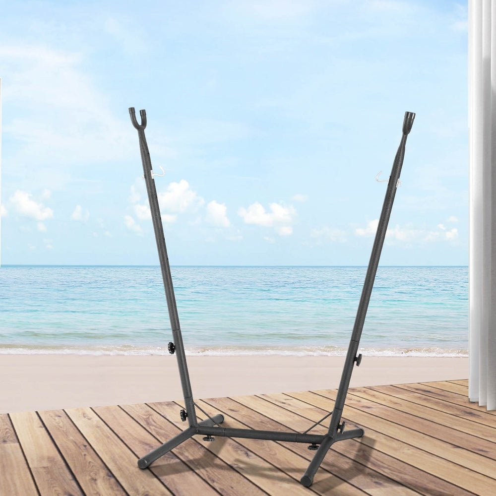 Gardeon Hammock Chair Stand Metal Frame Black - Home & Garden > Hammocks - Rivercity House & Home Co. (ABN 18 642 972 209) - Affordable Modern Furniture Australia