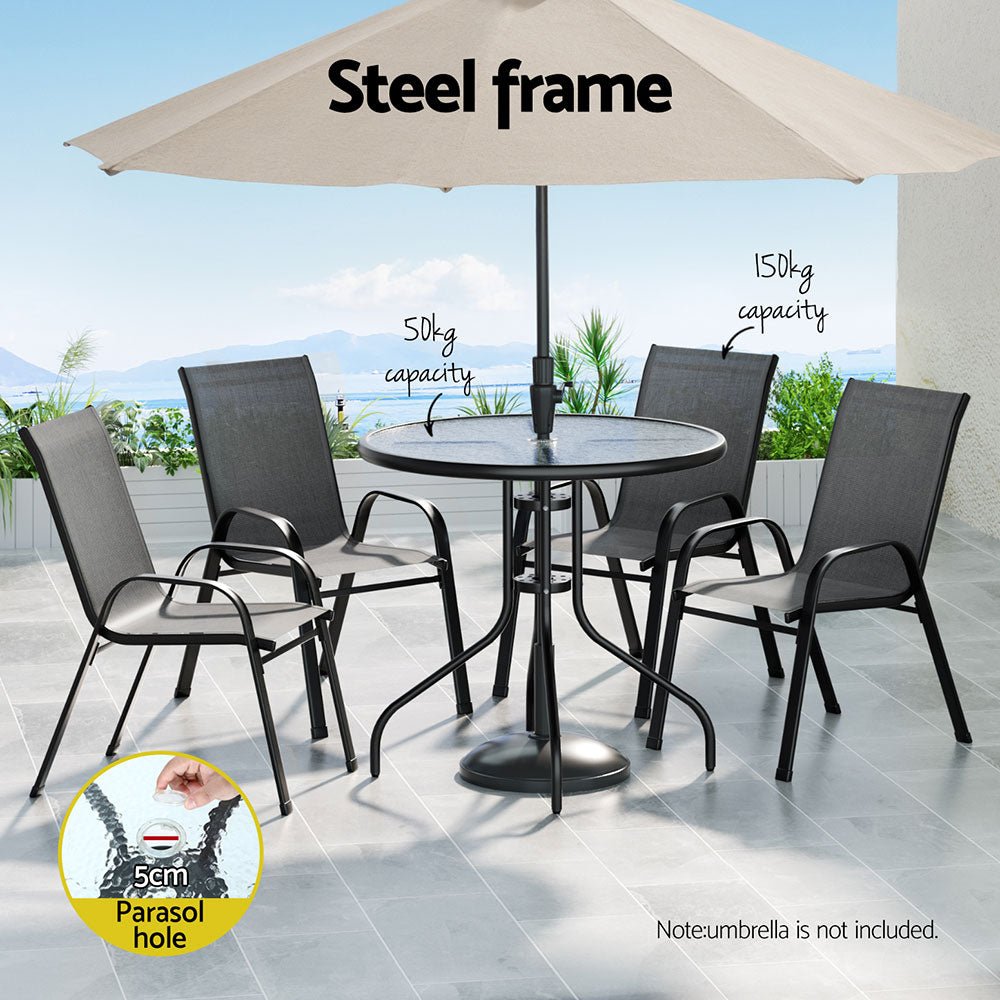 Gardeon Outdoor Dining Set Table and Chairs Patio Garden Furniture Bistro Set - Furniture > Outdoor > Outdoor Dining Sets - Rivercity House & Home Co. (ABN 18 642 972 209) - Affordable Modern Furniture Australia