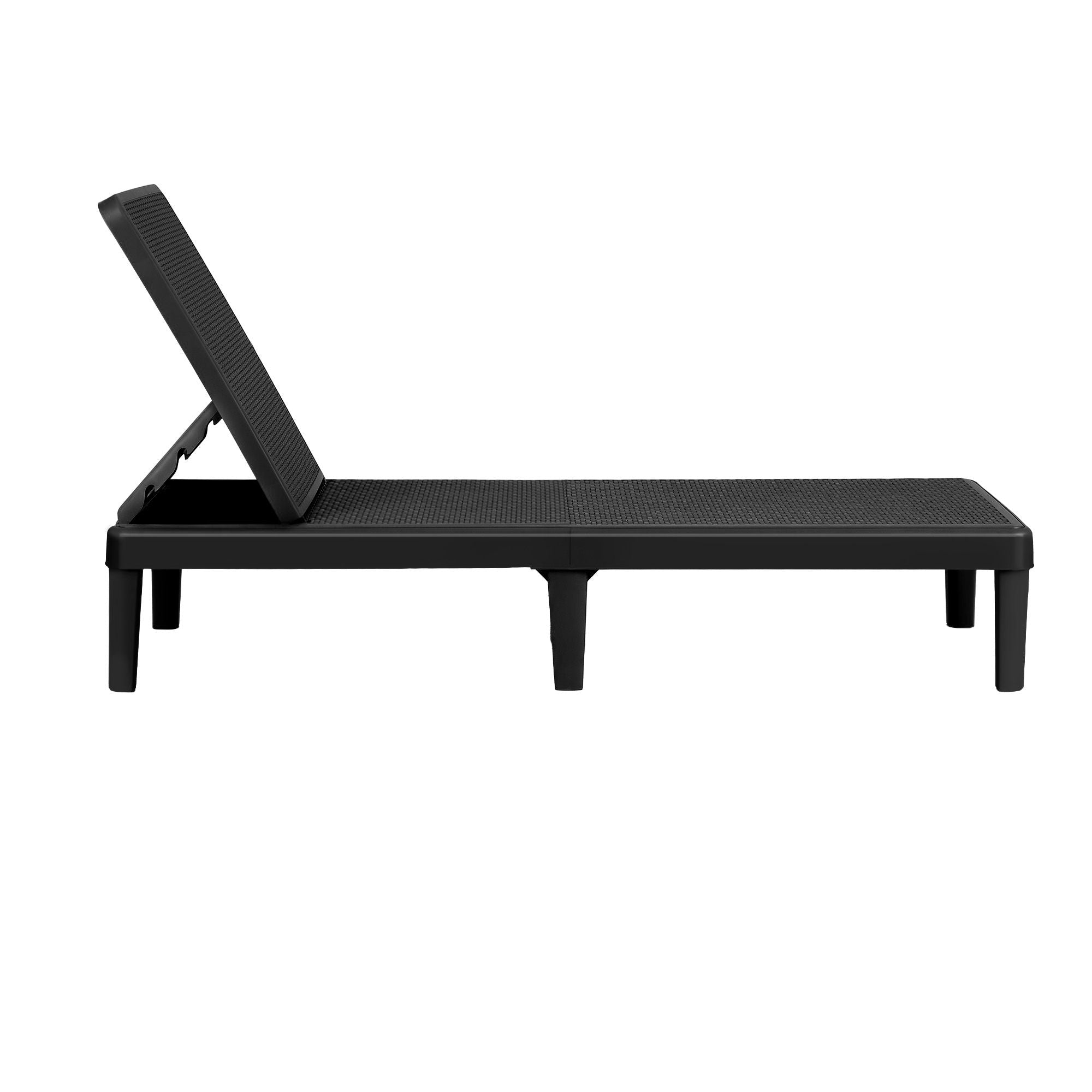 Gardeon Sun Lounge Adjustable Outdoor Lounger - Black - Furniture > Outdoor > Outdoor Chairs - Rivercity House & Home Co. (ABN 18 642 972 209) - Affordable Modern Furniture Australia