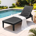 Gardeon Sun Lounge Adjustable Outdoor Lounger - Black
