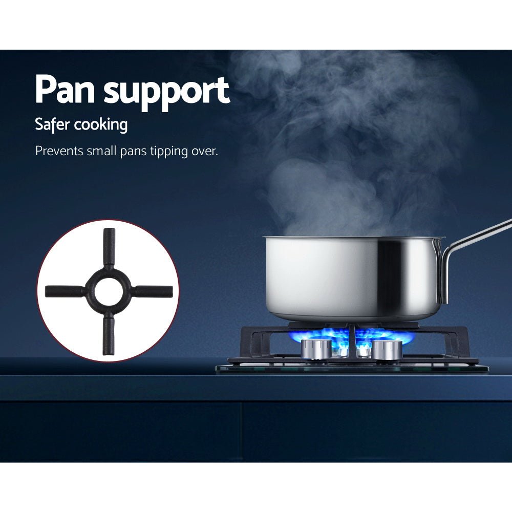 Gas Cooktop 30cm 2 Burner Black - Appliances > Kitchen Appliances > Cooktops & Stoves - Rivercity House & Home Co. (ABN 18 642 972 209) - Affordable Modern Furniture Australia