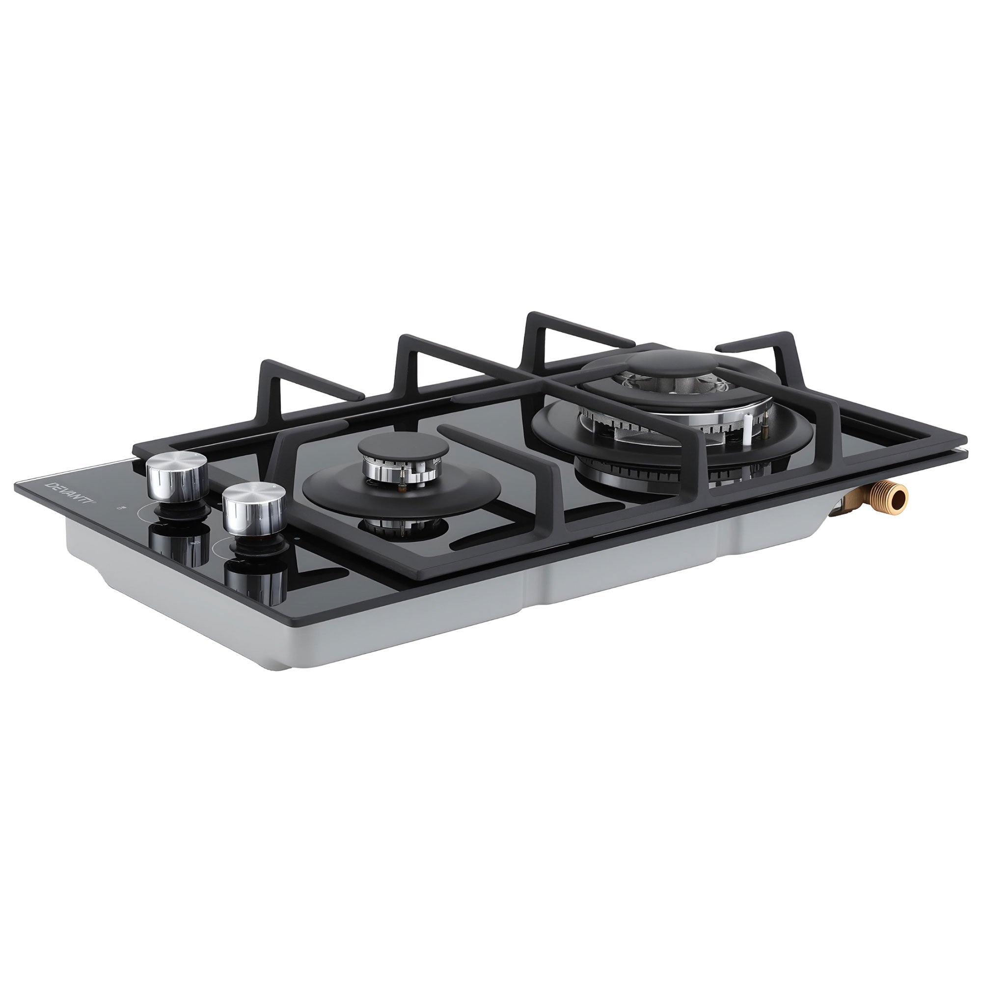 Gas Cooktop 30cm 2 Burner Built - in Stove Glass Cook Top NG LPG Wok Burner - Appliances > Kitchen Appliances > Cooktops & Stoves - Rivercity House & Home Co. (ABN 18 642 972 209) - Affordable Modern Furniture Australia