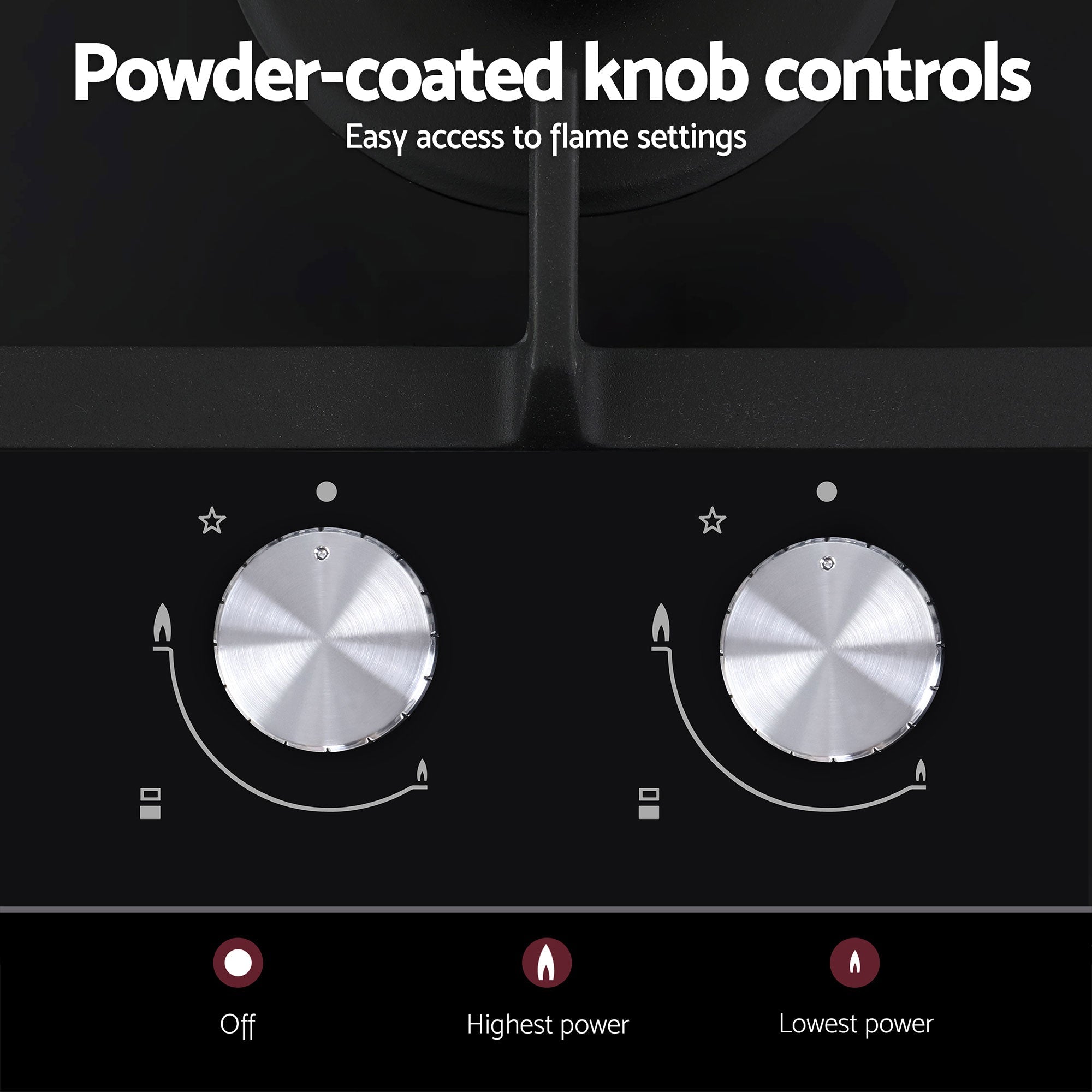Gas Cooktop 30cm 2 Burner Built - in Stove Glass Cook Top NG LPG Wok Burner - Appliances > Kitchen Appliances > Cooktops & Stoves - Rivercity House & Home Co. (ABN 18 642 972 209) - Affordable Modern Furniture Australia