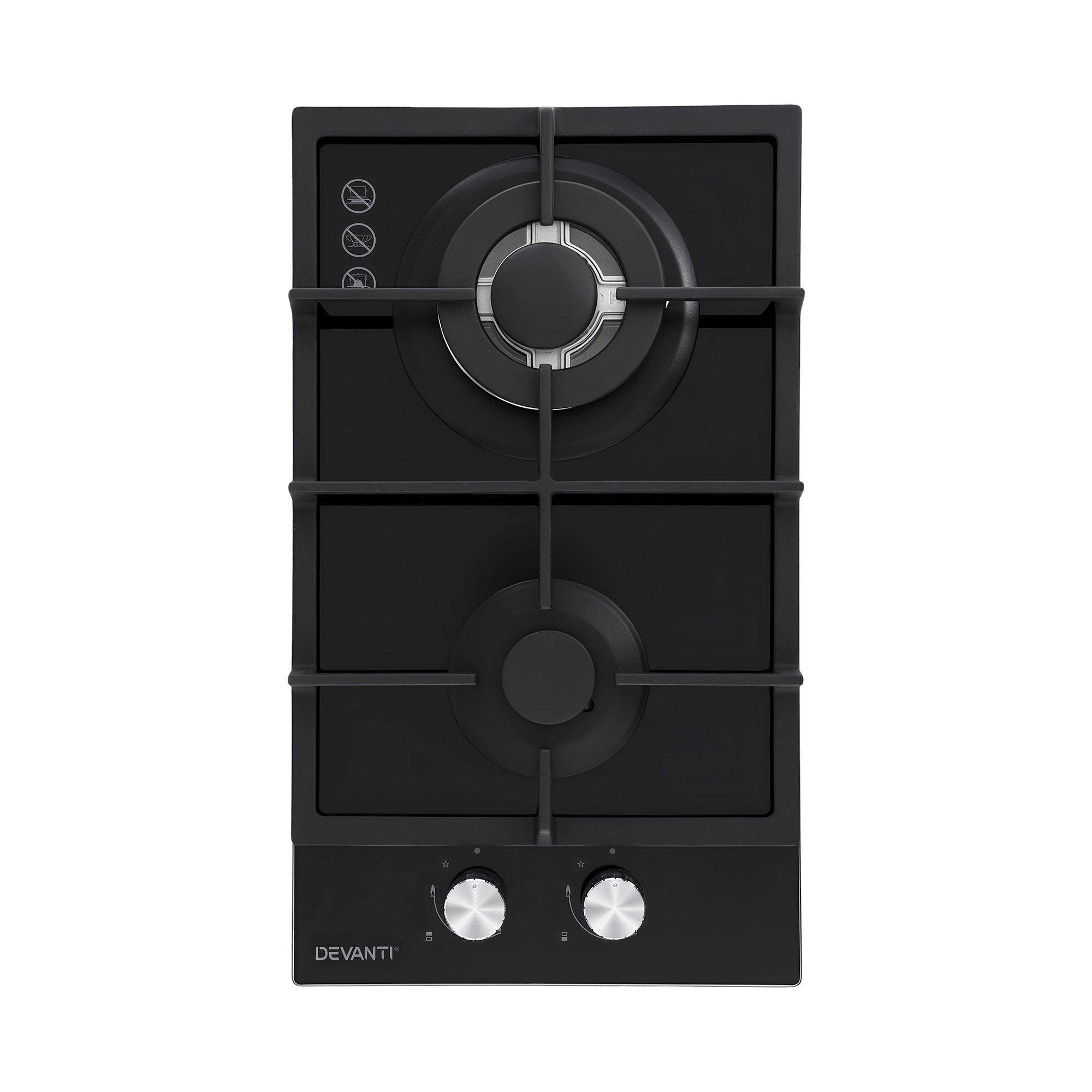 Gas Cooktop 30cm 2 Burner Built - in Stove Glass Cook Top NG LPG Wok Burner - Appliances > Kitchen Appliances > Cooktops & Stoves - Rivercity House & Home Co. (ABN 18 642 972 209) - Affordable Modern Furniture Australia