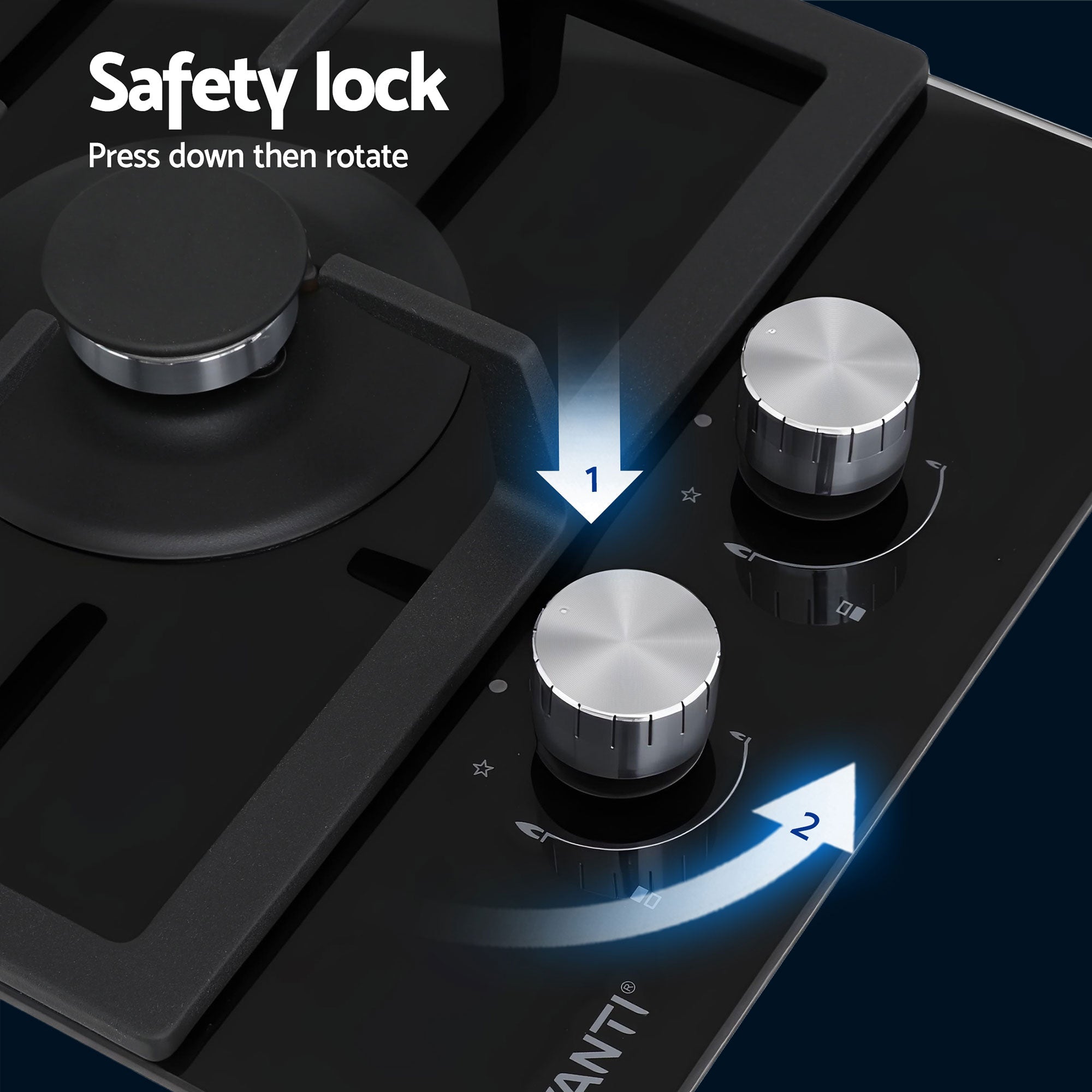 Gas Cooktop 30cm 2 Burner Built - in Stove Glass Cook Top NG LPG Wok Burner - Appliances > Kitchen Appliances > Cooktops & Stoves - Rivercity House & Home Co. (ABN 18 642 972 209) - Affordable Modern Furniture Australia