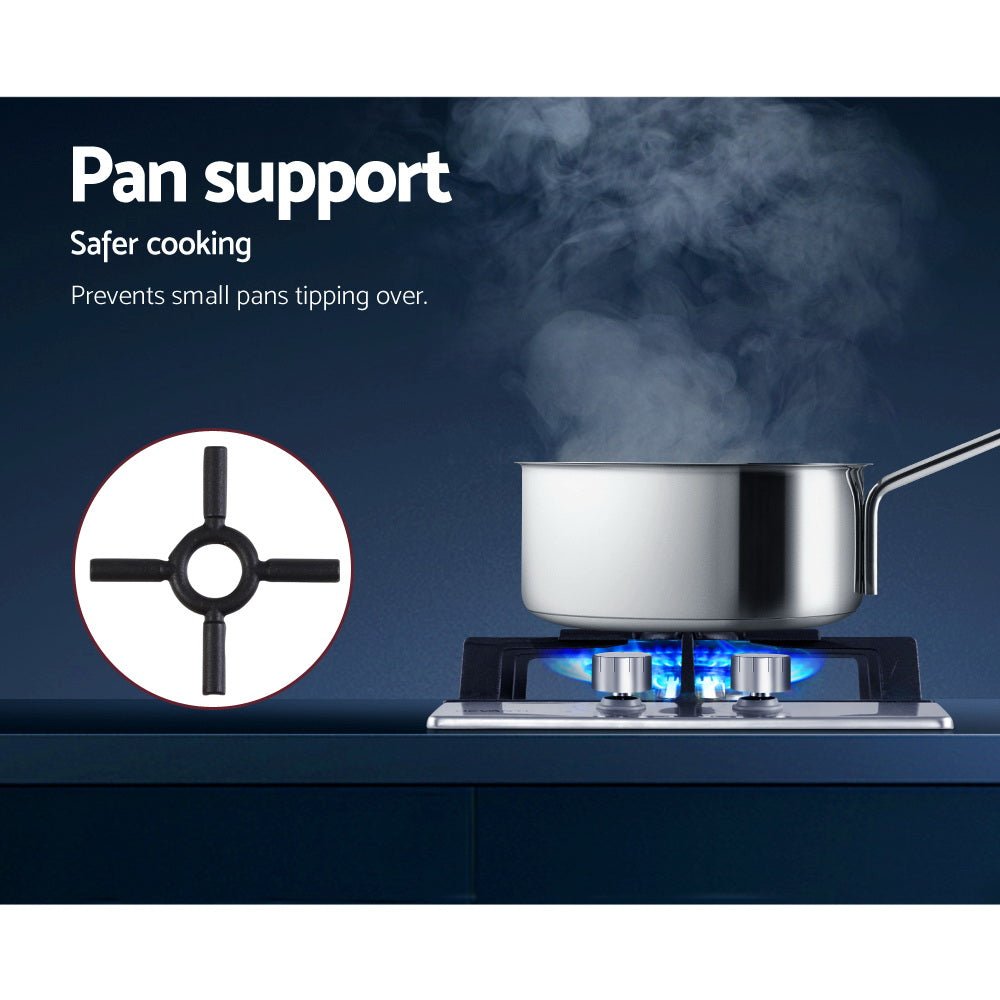 Gas Cooktop 30cm 2 Burner Silvir - Appliances > Kitchen Appliances > Cooktops & Stoves - Rivercity House & Home Co. (ABN 18 642 972 209) - Affordable Modern Furniture Australia