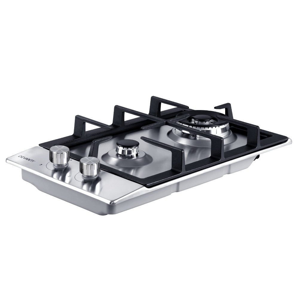 Gas Cooktop 30cm 2 Burner Silvir - Appliances > Kitchen Appliances > Cooktops & Stoves - Rivercity House & Home Co. (ABN 18 642 972 209) - Affordable Modern Furniture Australia