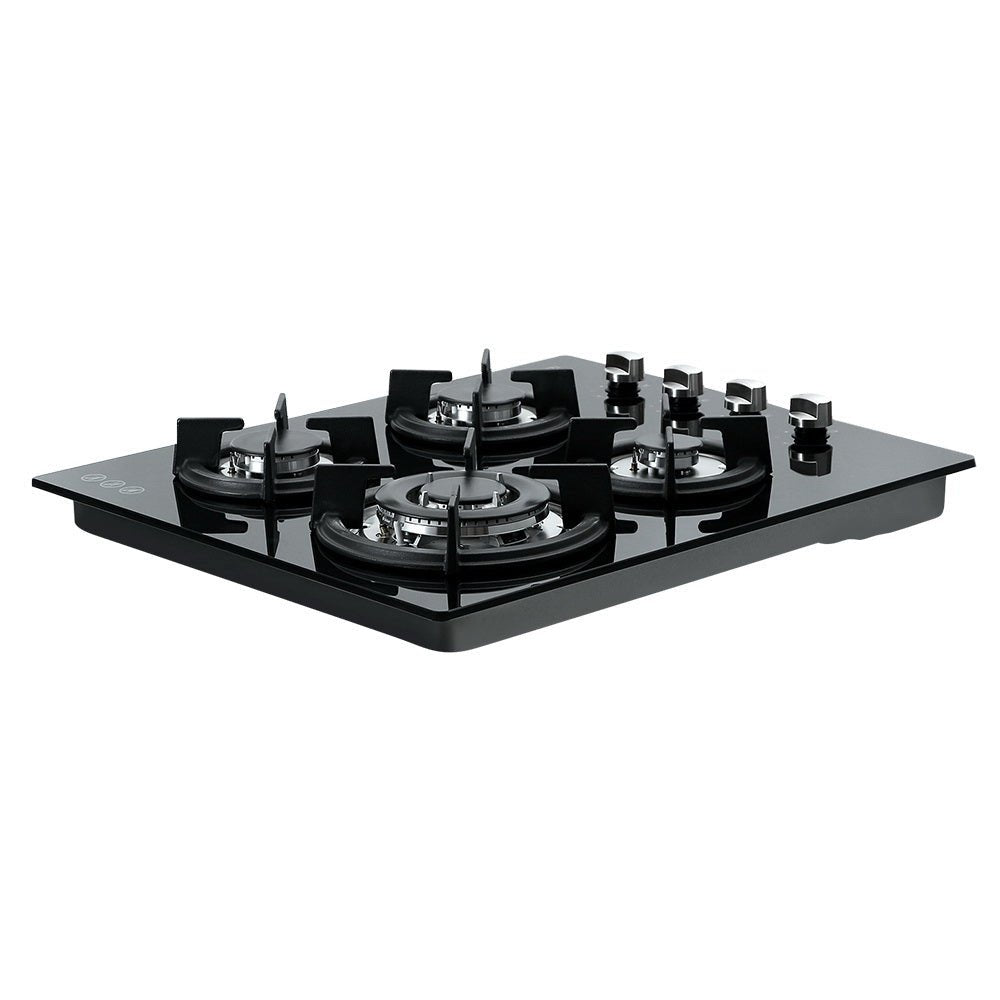 Gas Cooktop 60cm Stove Hob Black - Appliances > Kitchen Appliances > Cooktops & Stoves - Rivercity House & Home Co. (ABN 18 642 972 209) - Affordable Modern Furniture Australia