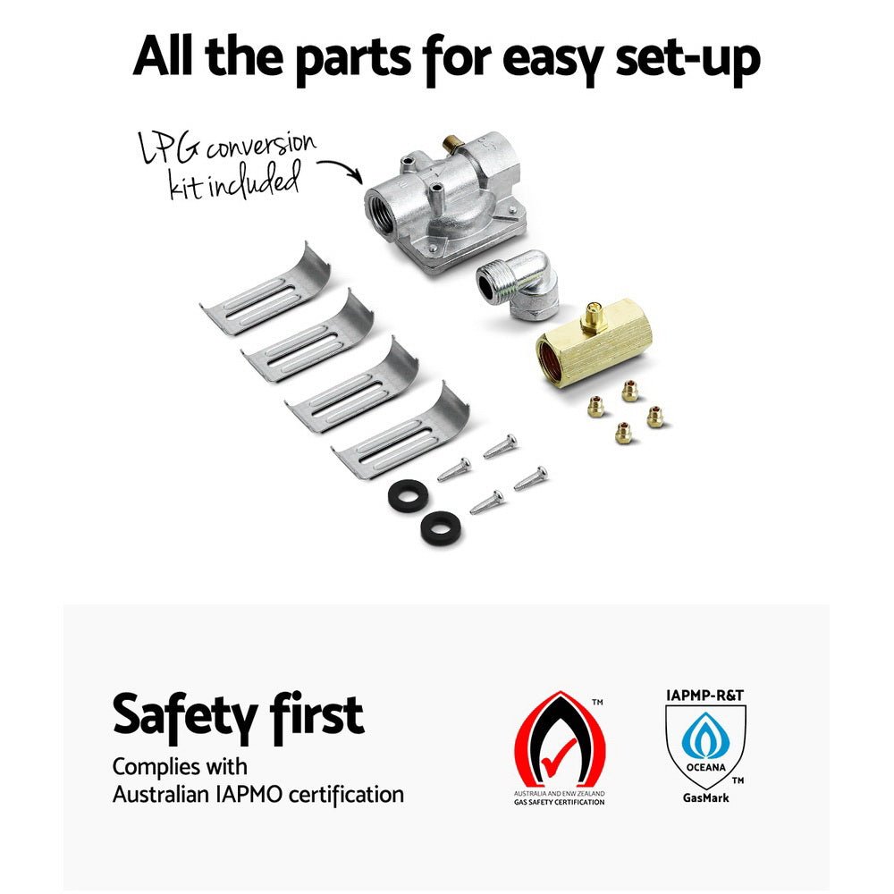 Gas Cooktop 90cm 5 Burner Silvir - Appliances > Kitchen Appliances > Cooktops & Stoves - Rivercity House & Home Co. (ABN 18 642 972 209) - Affordable Modern Furniture Australia