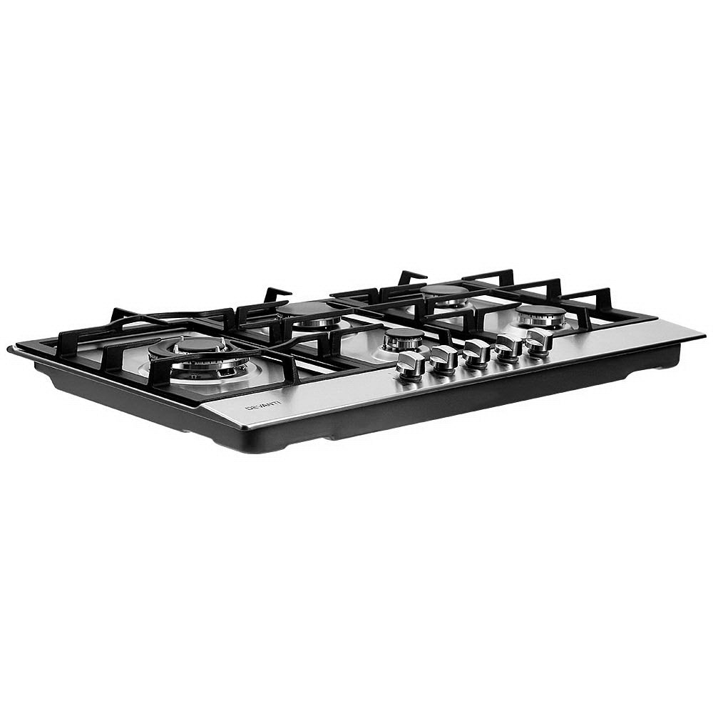 Gas Cooktop 90cm 5 Burner Silvir - Appliances > Kitchen Appliances > Cooktops & Stoves - Rivercity House & Home Co. (ABN 18 642 972 209) - Affordable Modern Furniture Australia