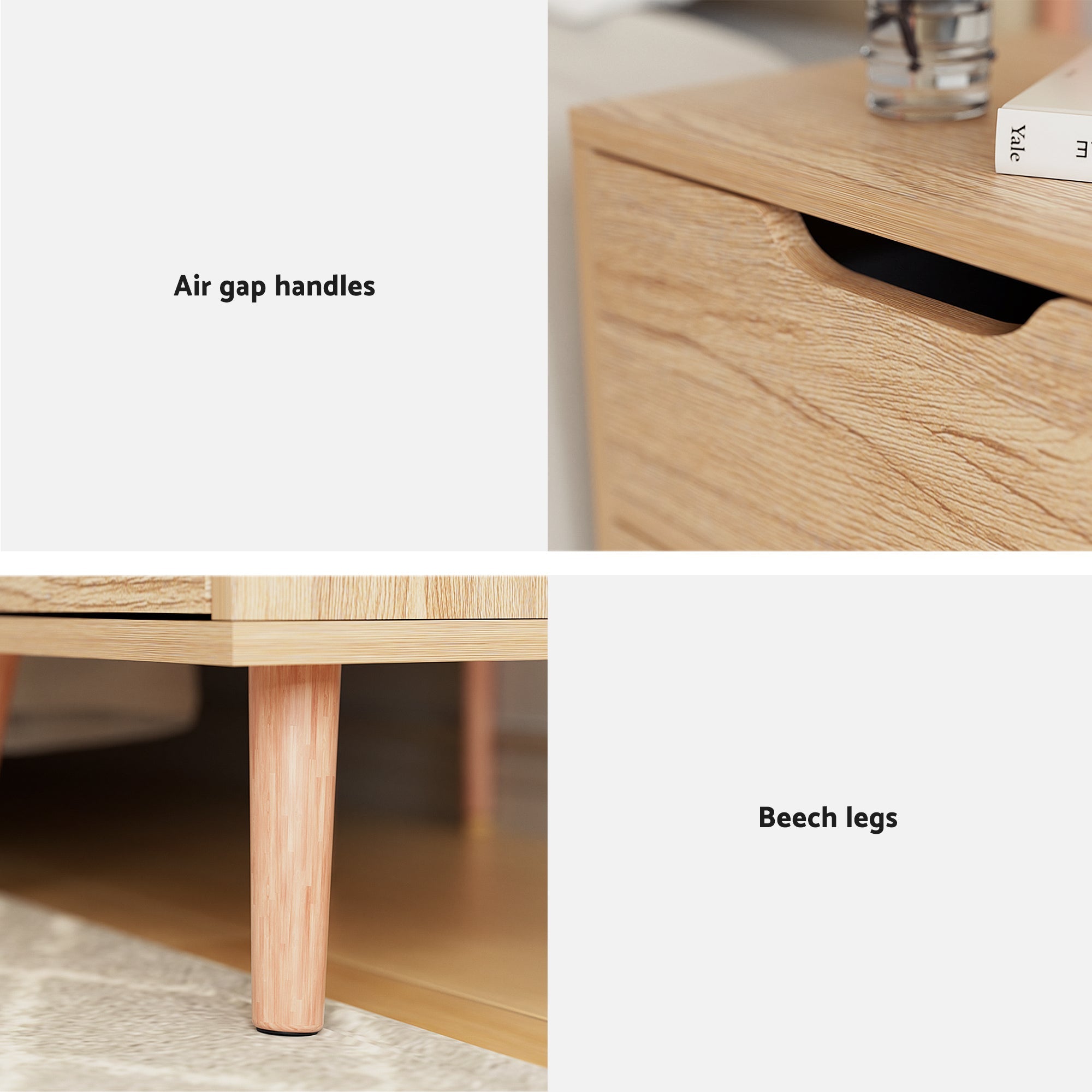 Gas Lift Queen Bed Frame with Bedside Table Set Boucle Fabric Upholstered Platform Bed Nightstand - Furniture > Bedroom > Beds & Bed Frames - Rivercity House & Home Co. (ABN 18 642 972 209) - Affordable Modern Furniture Australia