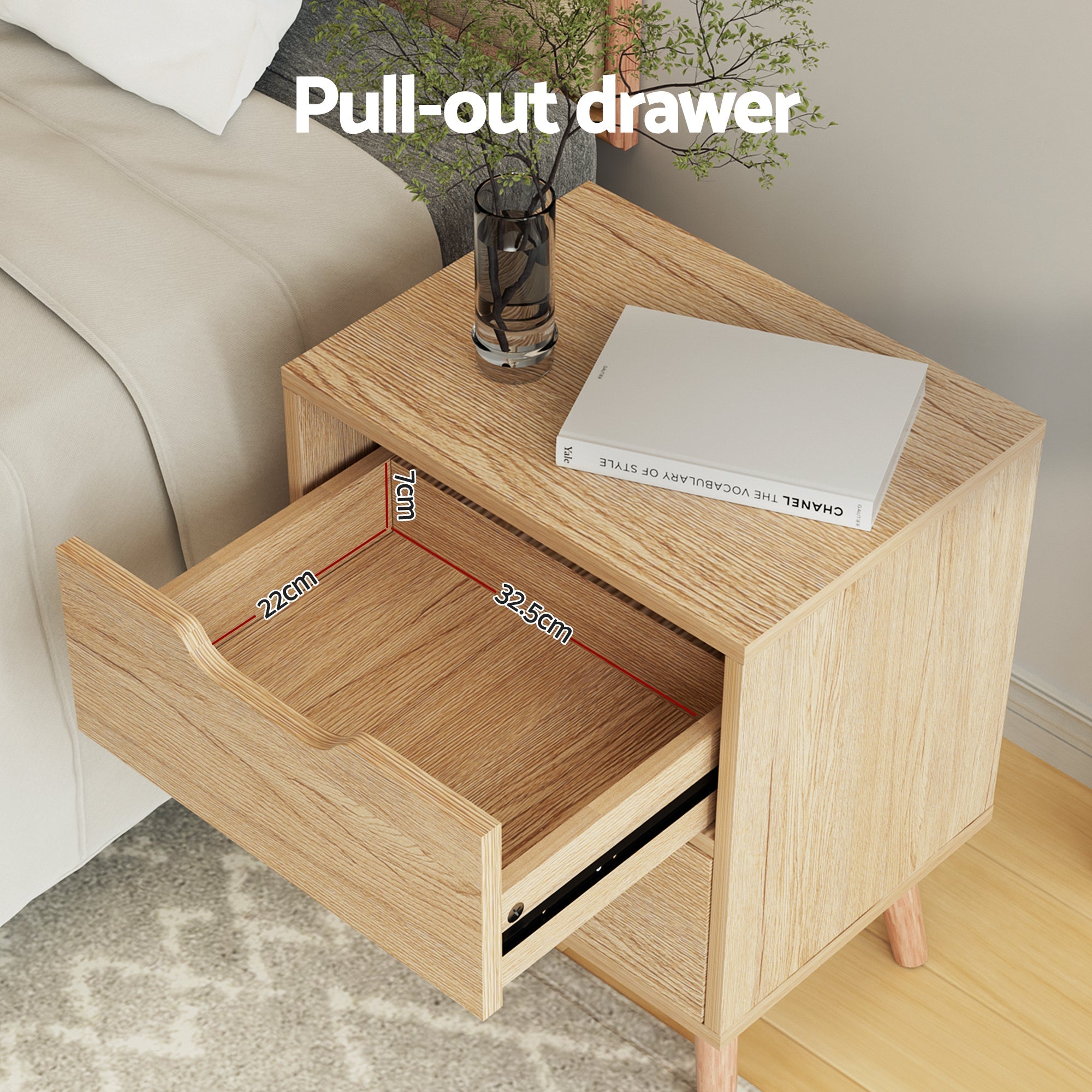Gas Lift Queen Bed Frame with Bedside Table Set Boucle Fabric Upholstered Platform Bed Nightstand - Furniture > Bedroom > Beds & Bed Frames - Rivercity House & Home Co. (ABN 18 642 972 209) - Affordable Modern Furniture Australia