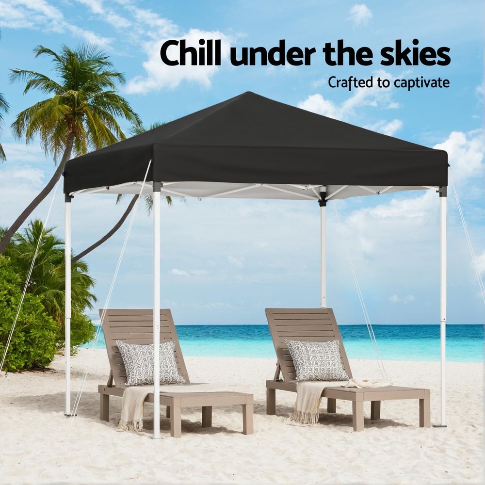 Gazebo 2x2m Outdoor Patio Garden Marquee Shade Black - Home & Garden > Shading > Canopies & Gazebos - Rivercity House & Home Co. (ABN 18 642 972 209) - Affordable Modern Furniture Australia