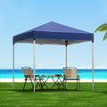 InstaHut 2x2m Outdoor Patio Gazebo Marquee with Shade - Blue